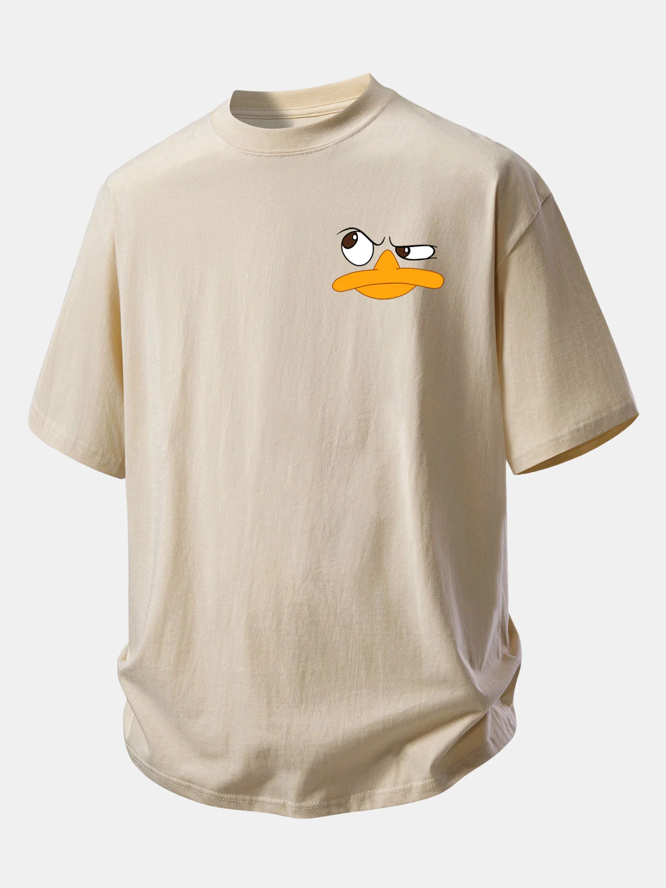 Relax Fit Emoji Duck Print Cotton T-Shirt - Image 11