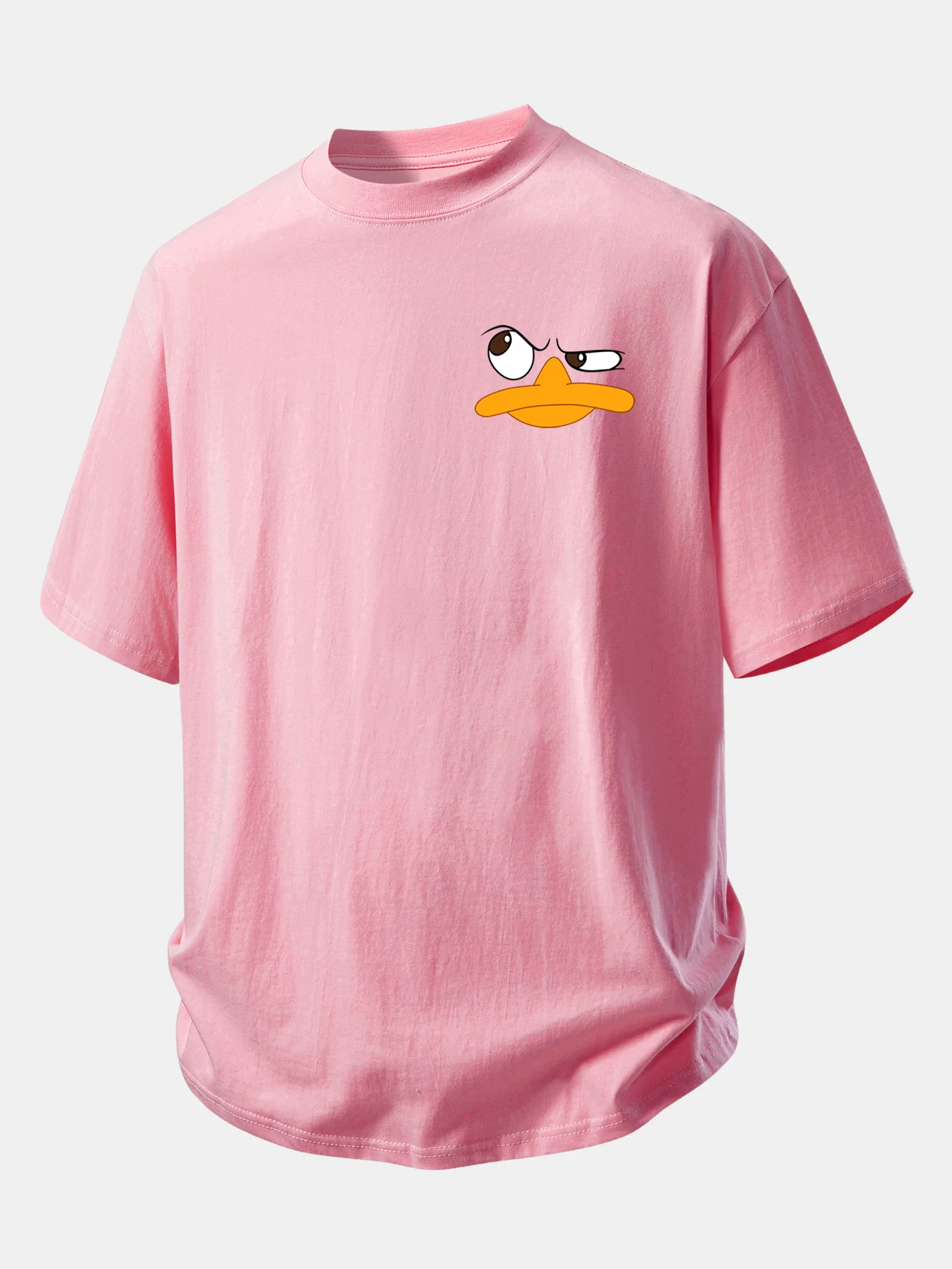 Relax Fit Emoji Duck Print Cotton T-Shirt - Image 3