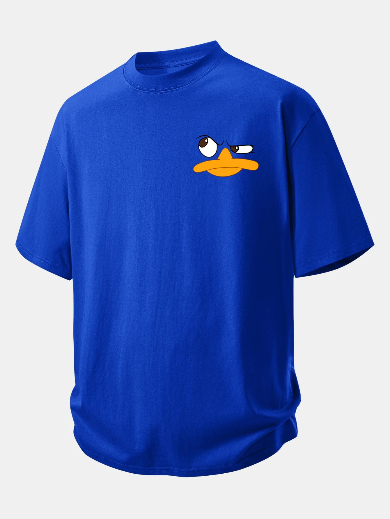 Relax Fit Emoji Duck Print Cotton T-Shirt - Image 4