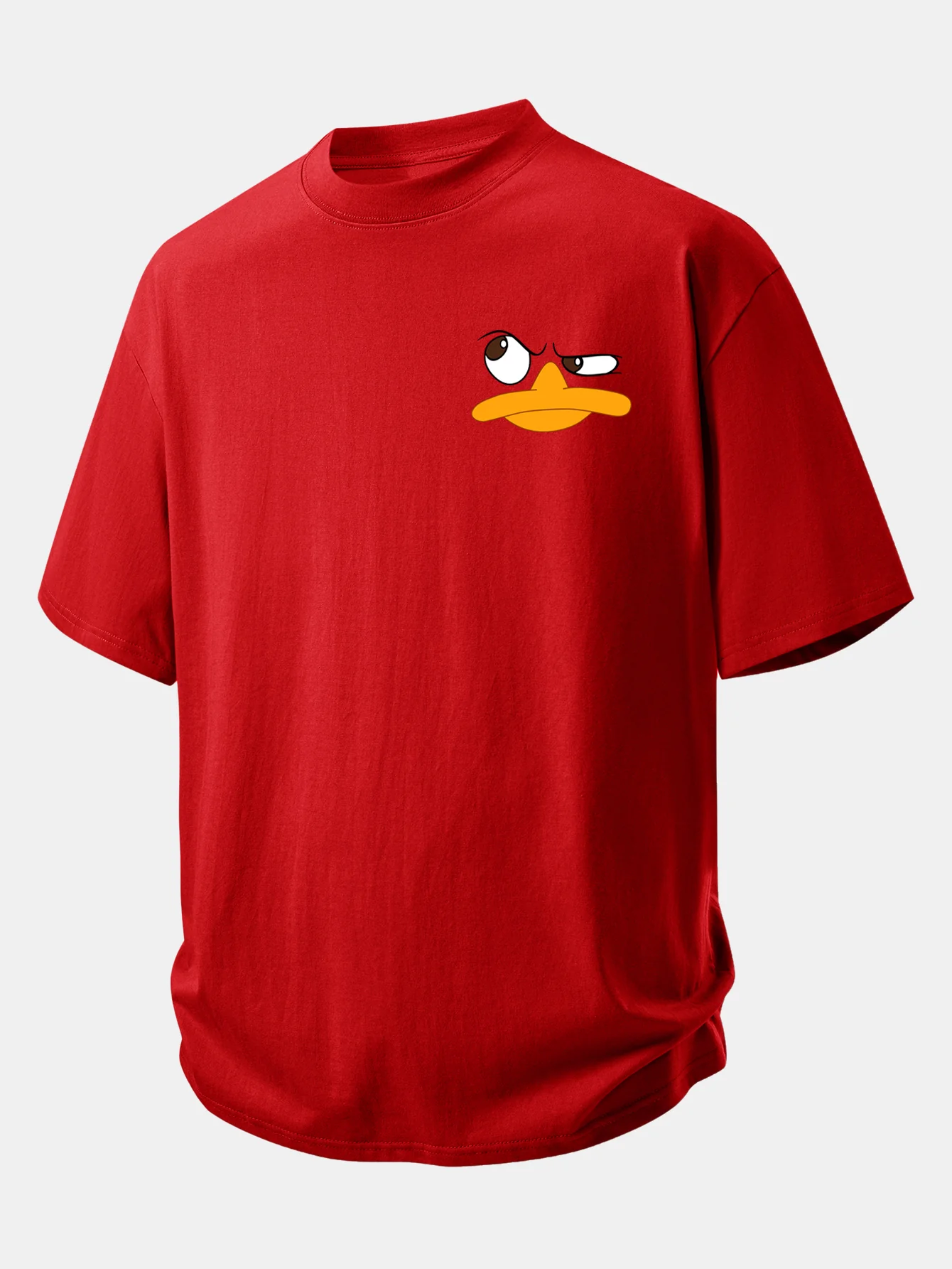 Relax Fit Emoji Duck Print Cotton T-Shirt - Image 5