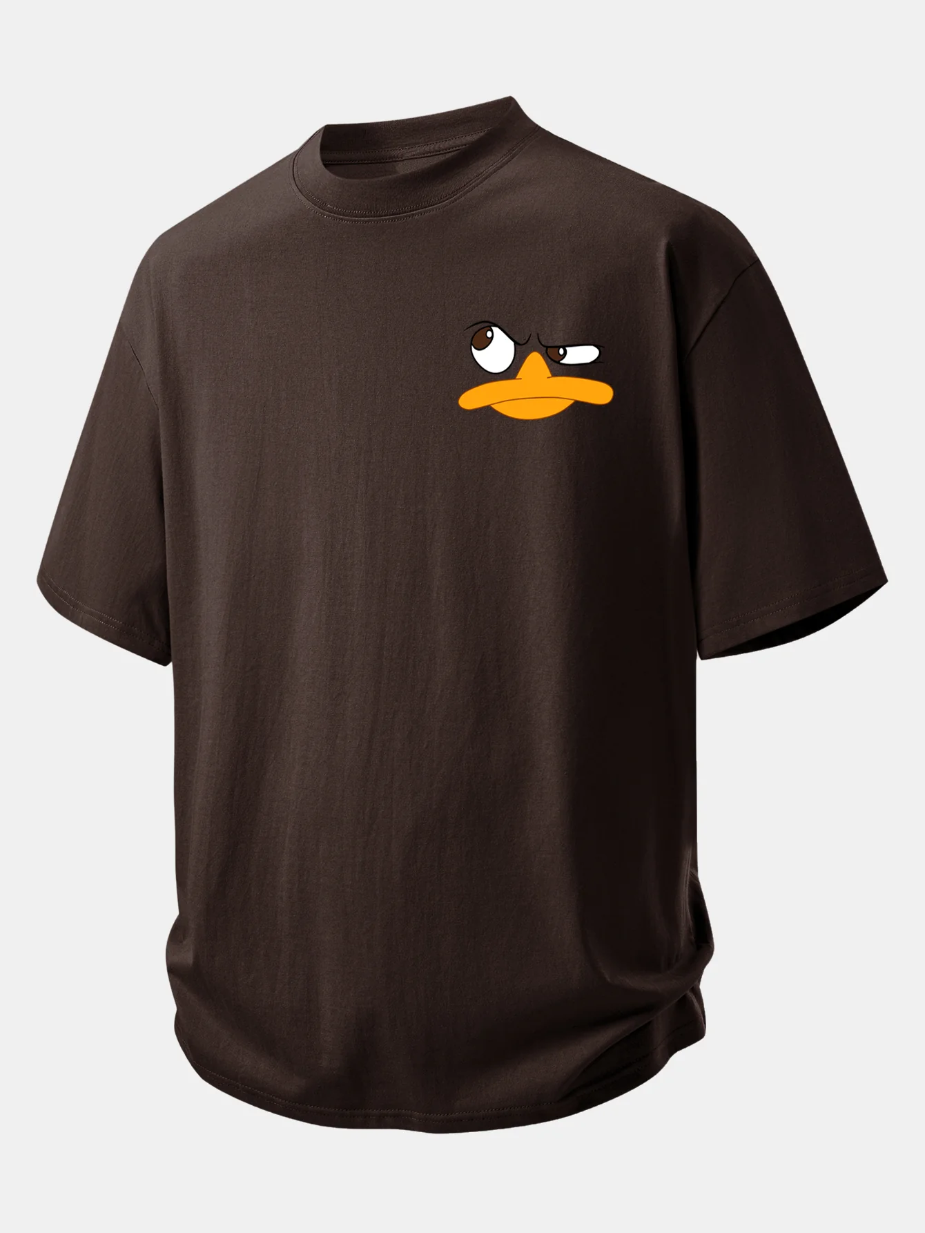 Relax Fit Emoji Duck Print Cotton T-Shirt - Image 6