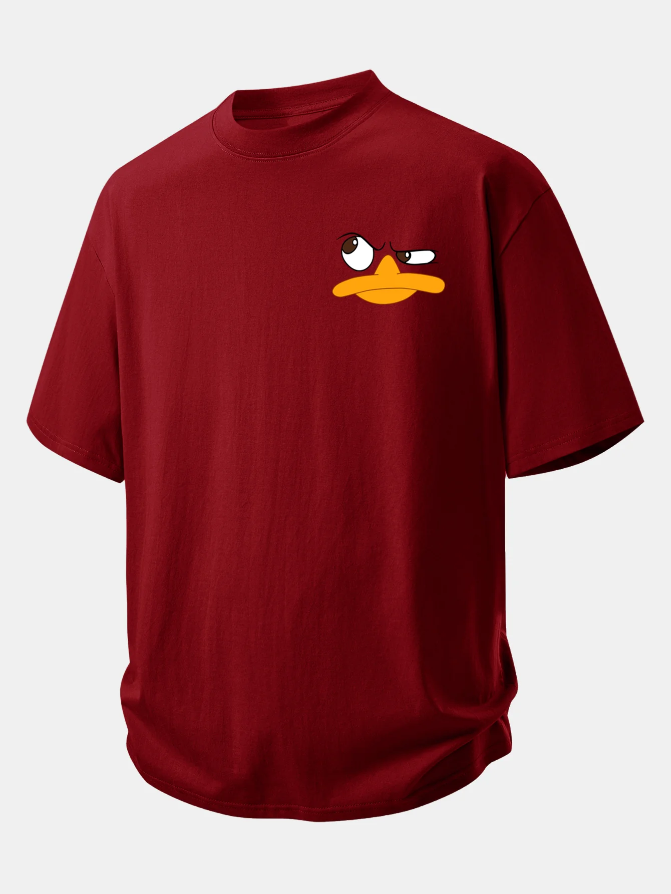Relax Fit Emoji Duck Print Cotton T-Shirt - Image 7
