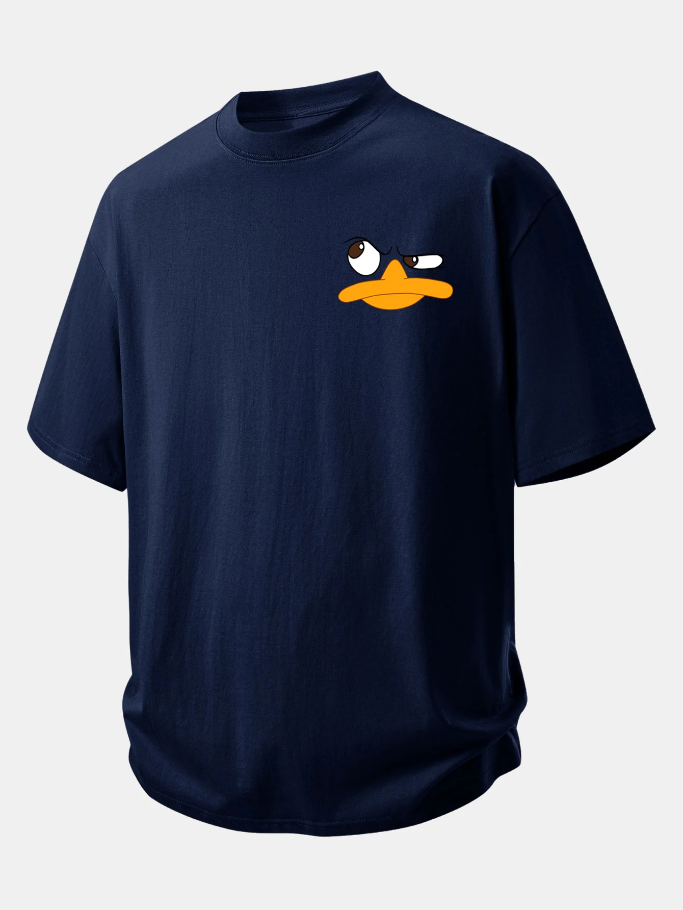 Relax Fit Emoji Duck Print Cotton T-Shirt - Image 8
