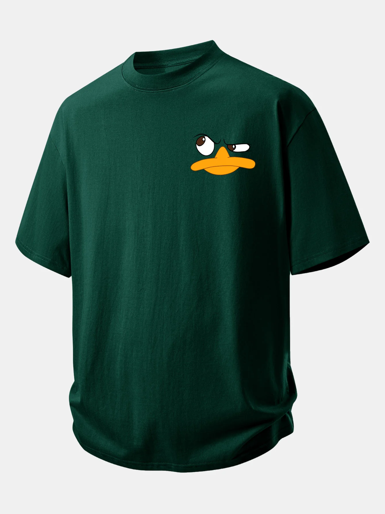 Relax Fit Emoji Duck Print Cotton T-Shirt - Image 9