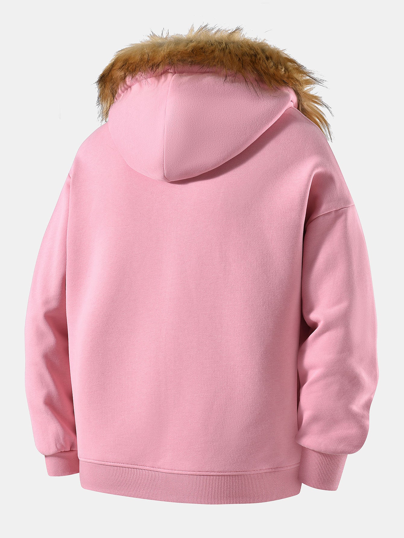 Locker sitzende Kapuzenjacke mit Reißverschluss und Kunstpelzkragen - Image 10