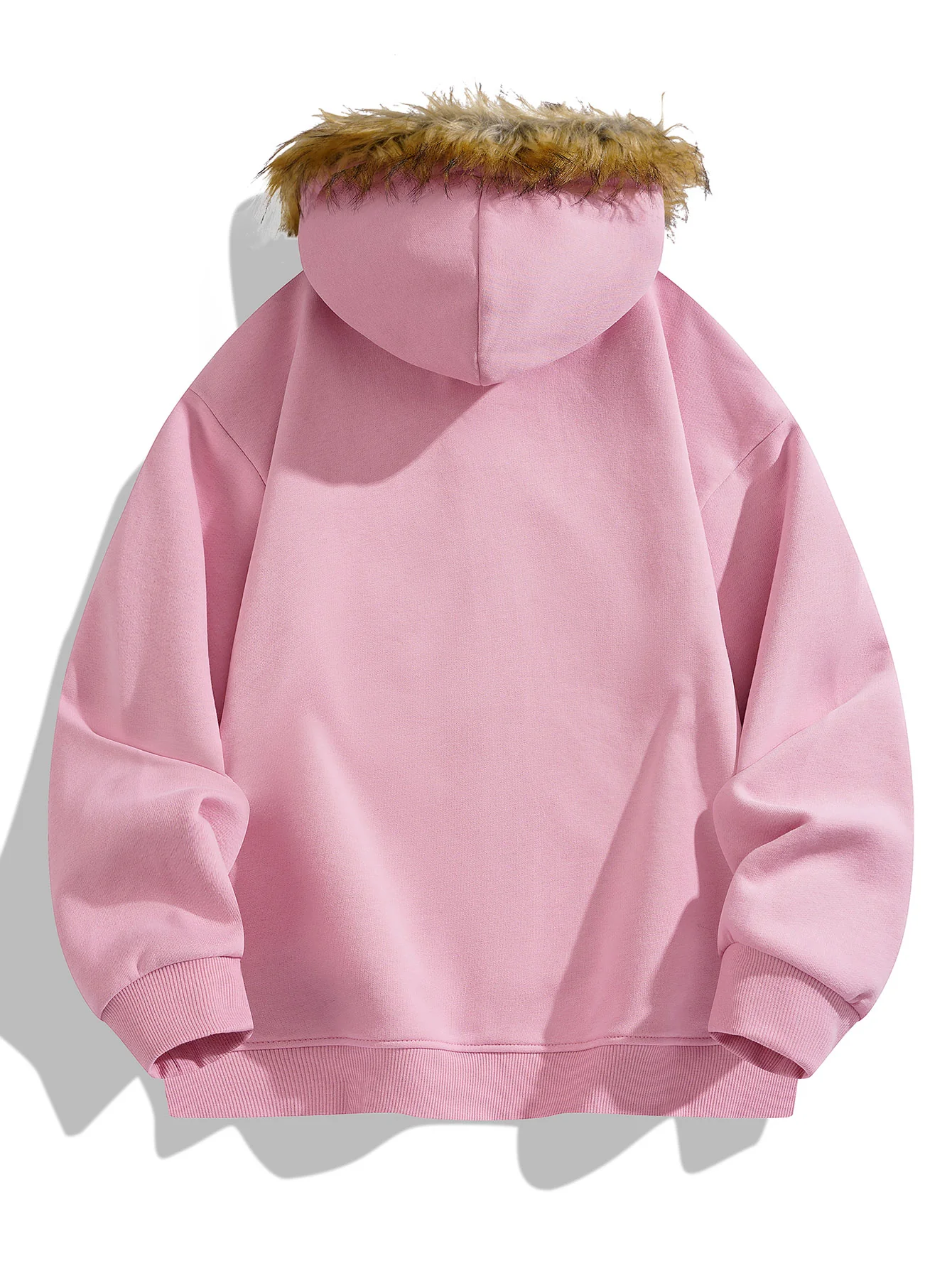 Locker sitzende Kapuzenjacke mit Reißverschluss und Kunstpelzkragen - Image 10