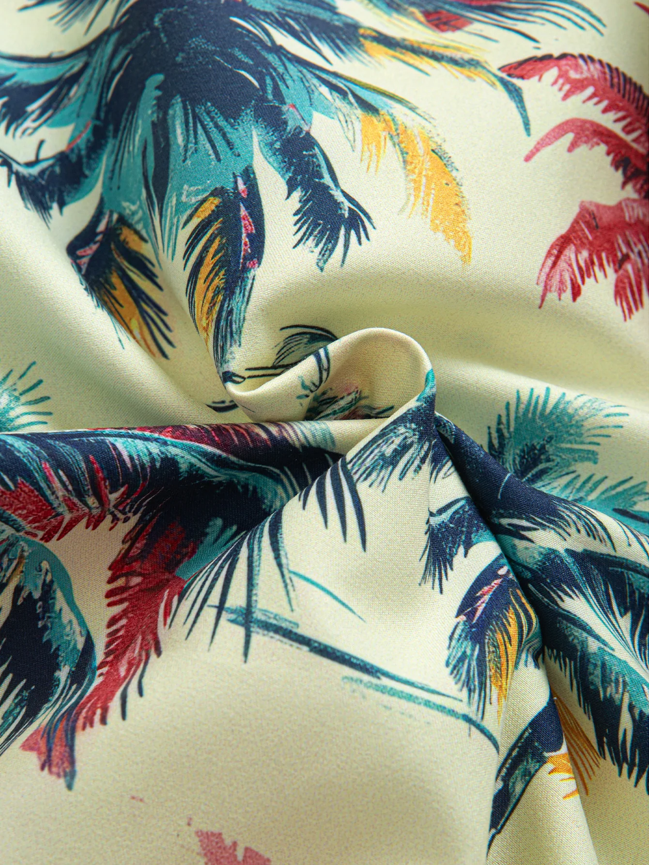 Relax Fit Flamingo Tropical Palm Tree Print Knopf Hemd und Bad kurz - Image 8