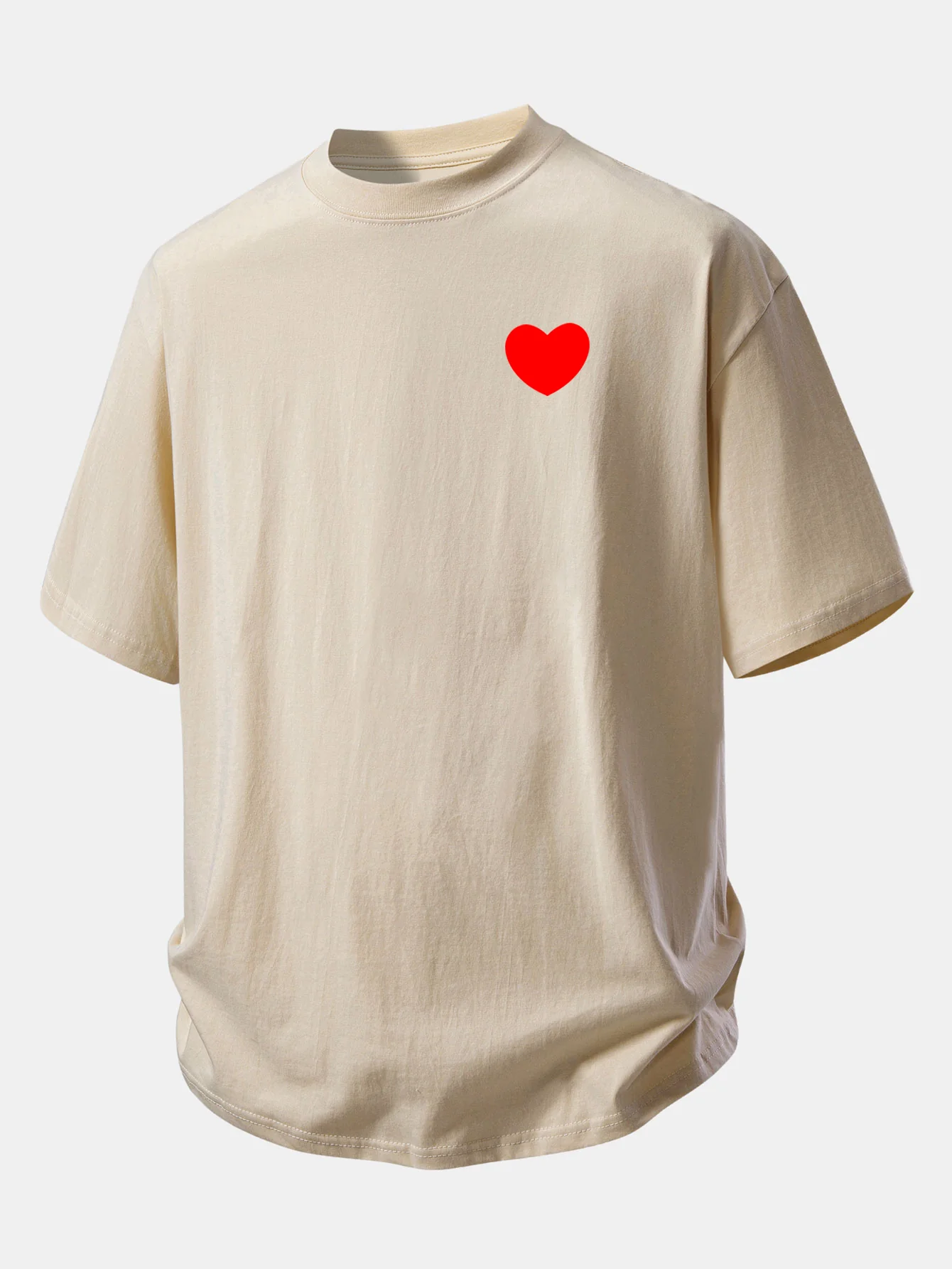 Relax Fit Heart Print Cotton T-Shirt - Image 10