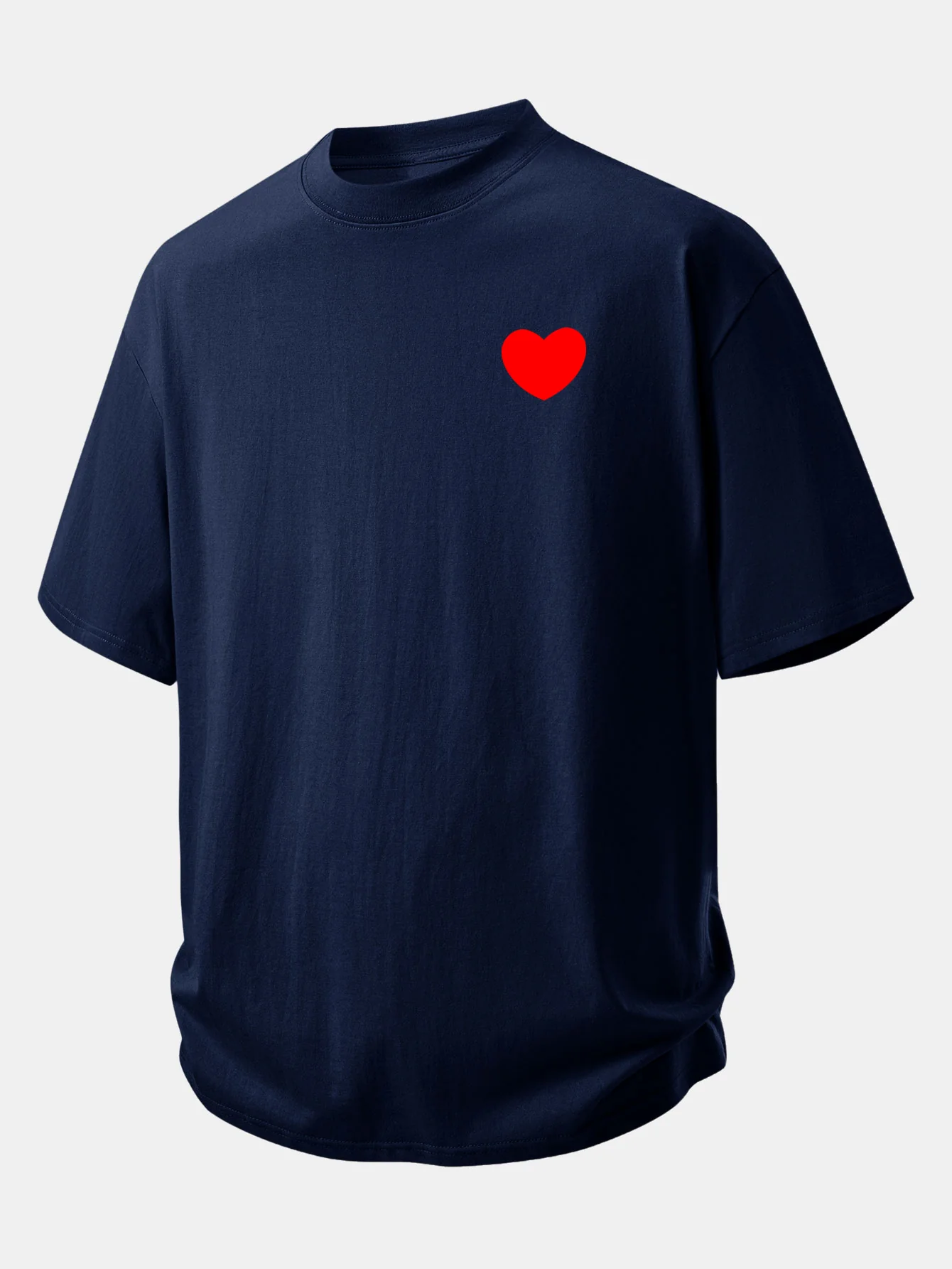 Relax Fit Heart Print Cotton T-Shirt - Image 5