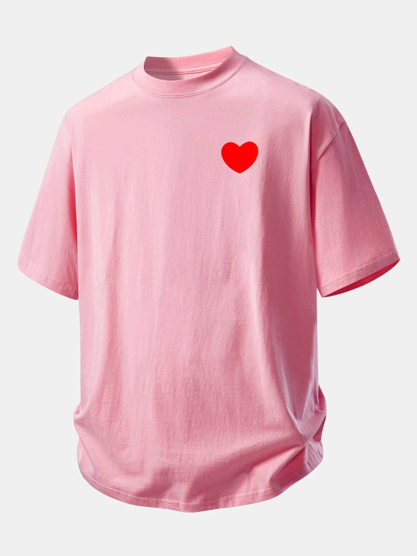 Relax Fit Heart Print Cotton T-Shirt - Image 8