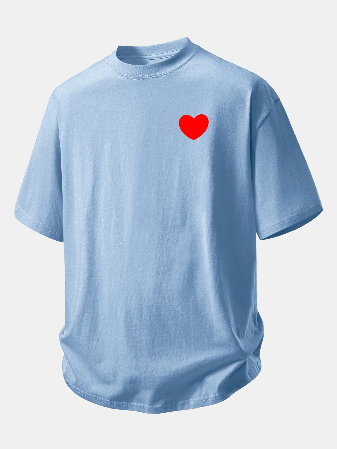 Relax Fit Heart Print Cotton T-Shirt - Image 9