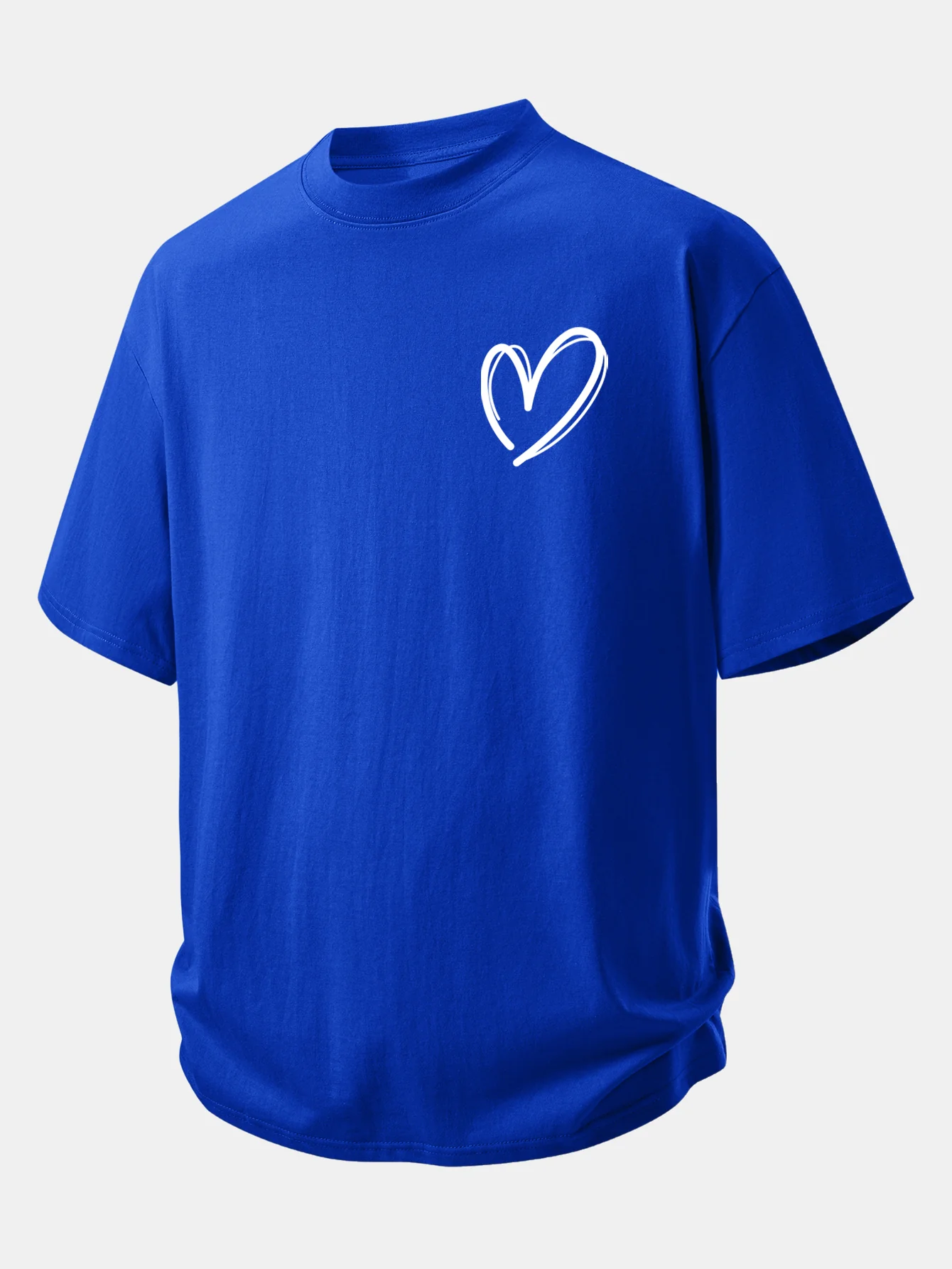 Relax Fit Heart Print Cotton T-Shirt - Image 5
