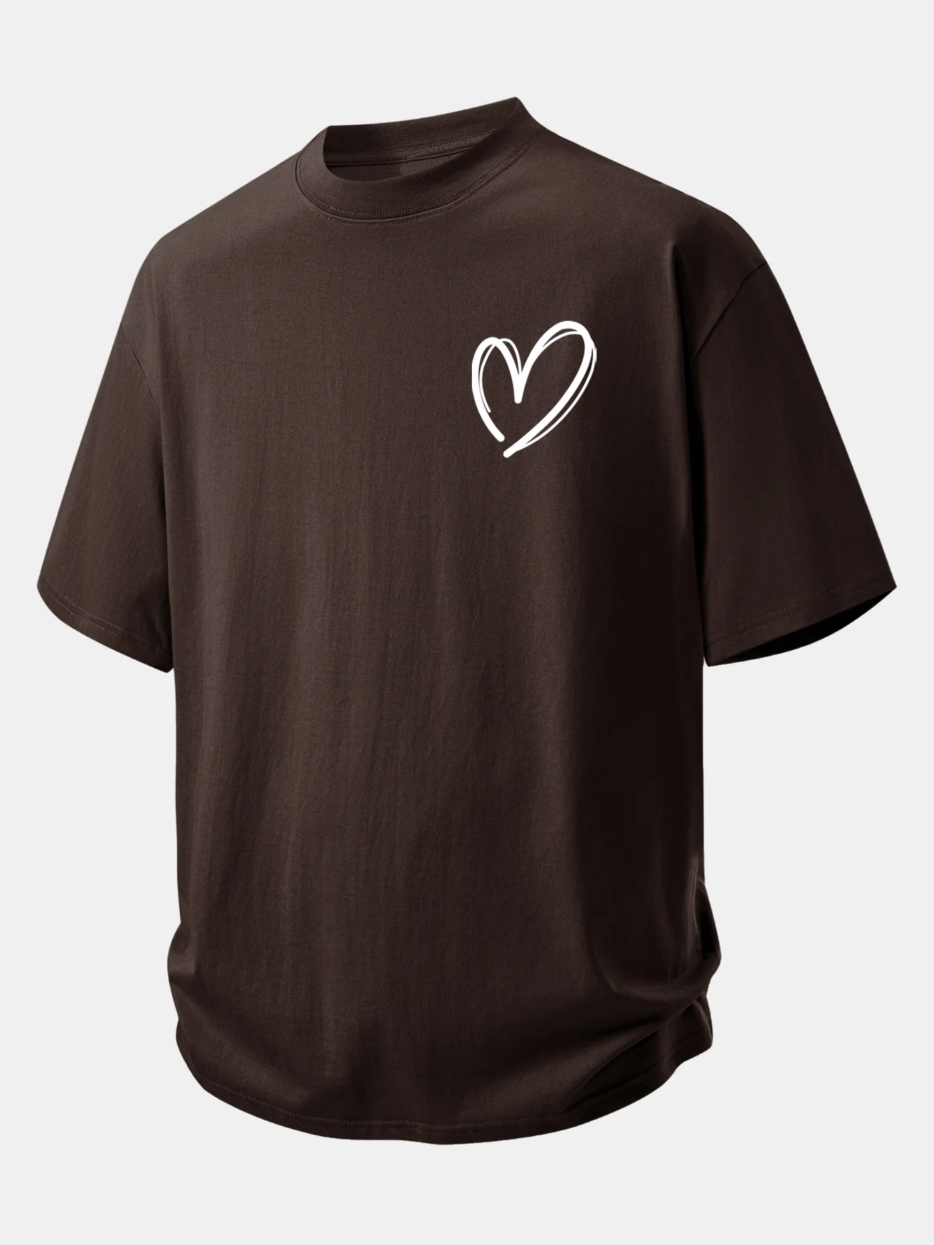 Relax Fit Heart Print Cotton T-Shirt - Image 6