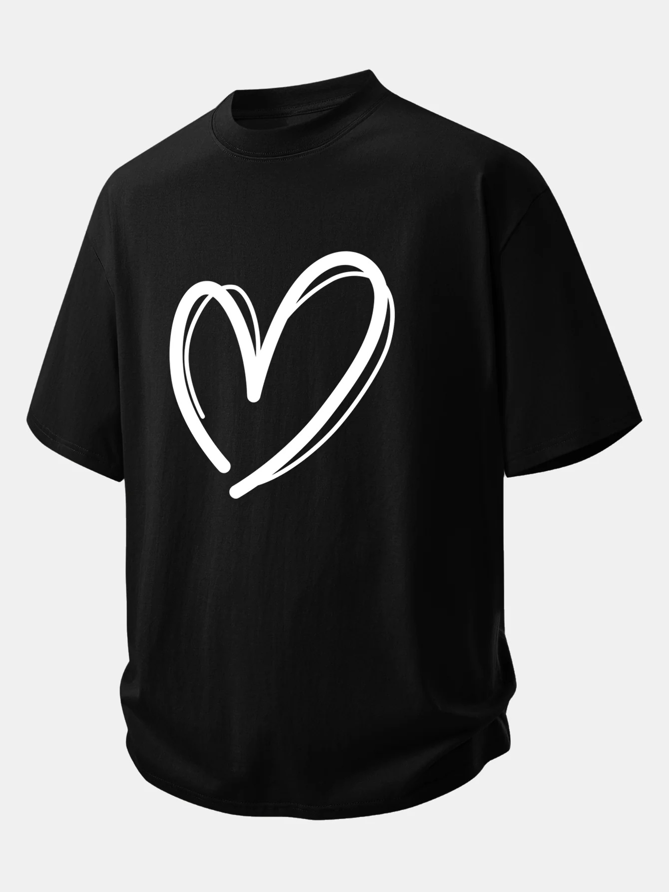 Relax Fit Heart Print Cotton T-Shirt - Image 2