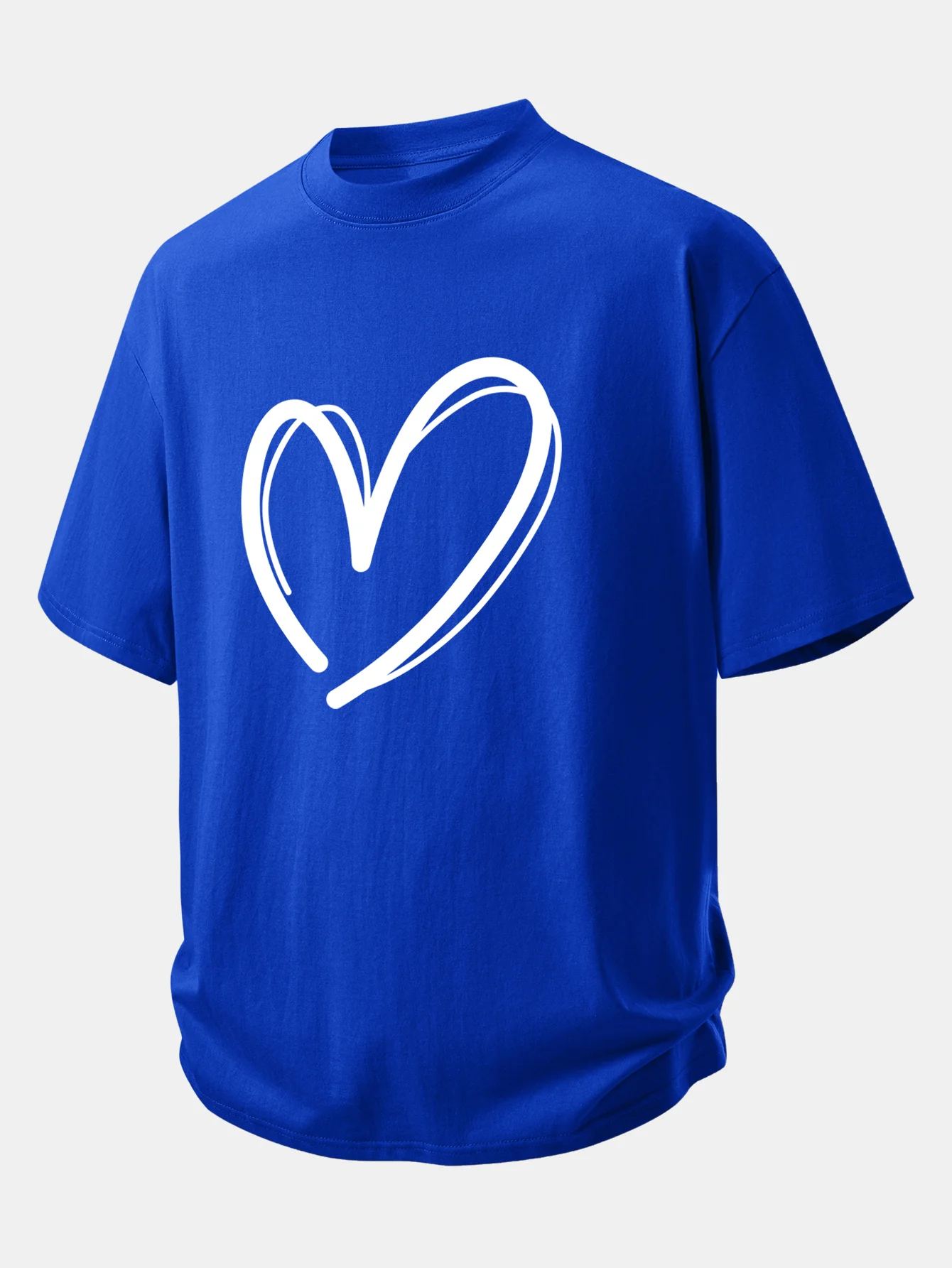 Relax Fit Heart Print Cotton T-Shirt - Image 5