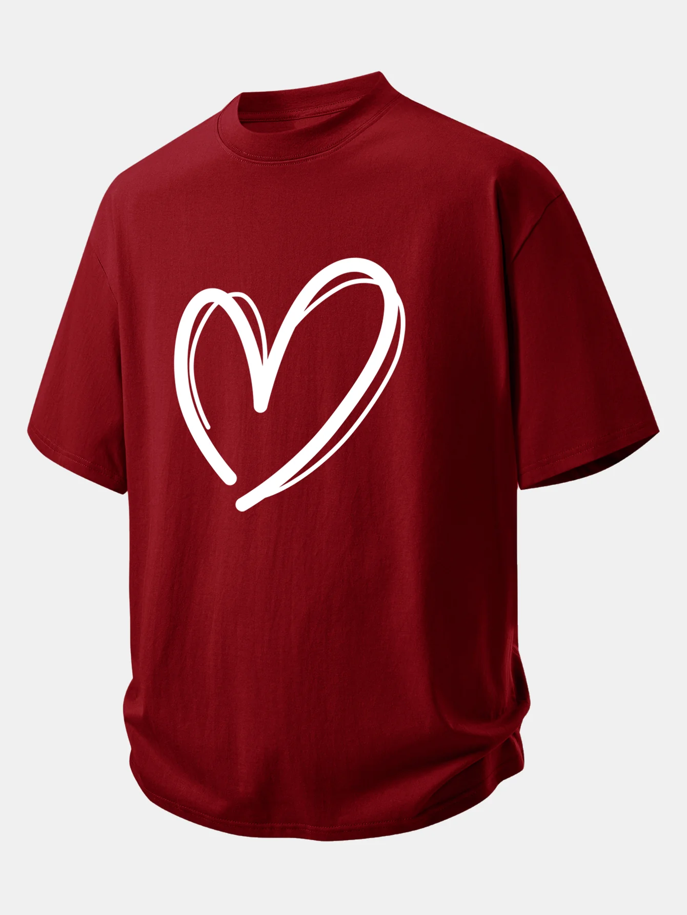 Relax Fit Heart Print Cotton T-Shirt - Image 7