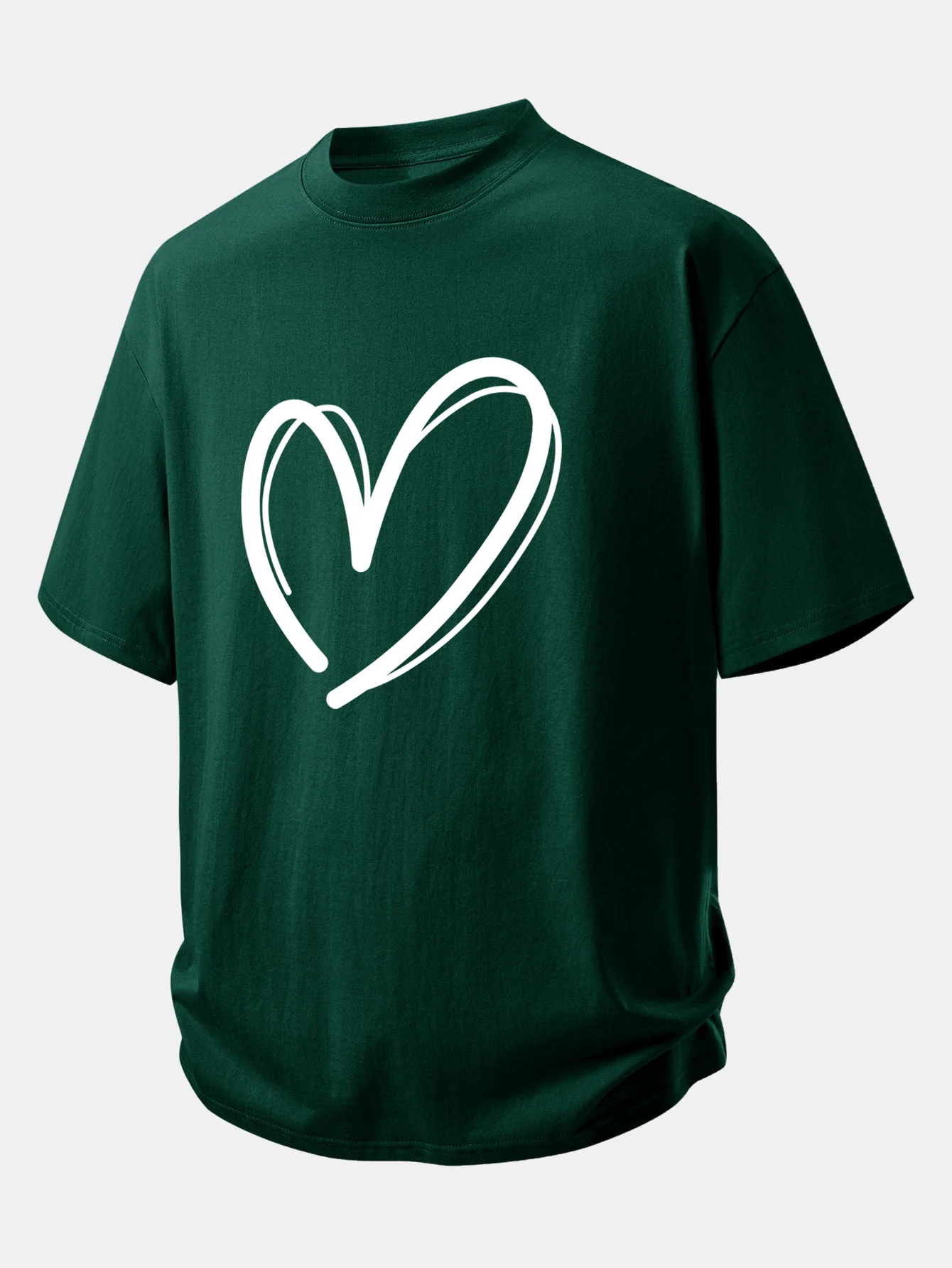 Relax Fit Heart Print Cotton T-Shirt - Image 9