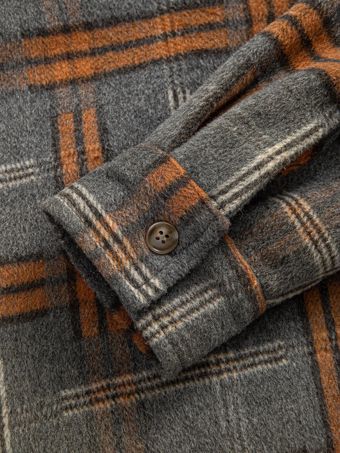 Relaxed Fit Schweres Flanell Karo Kapuzenhemd - Image 8
