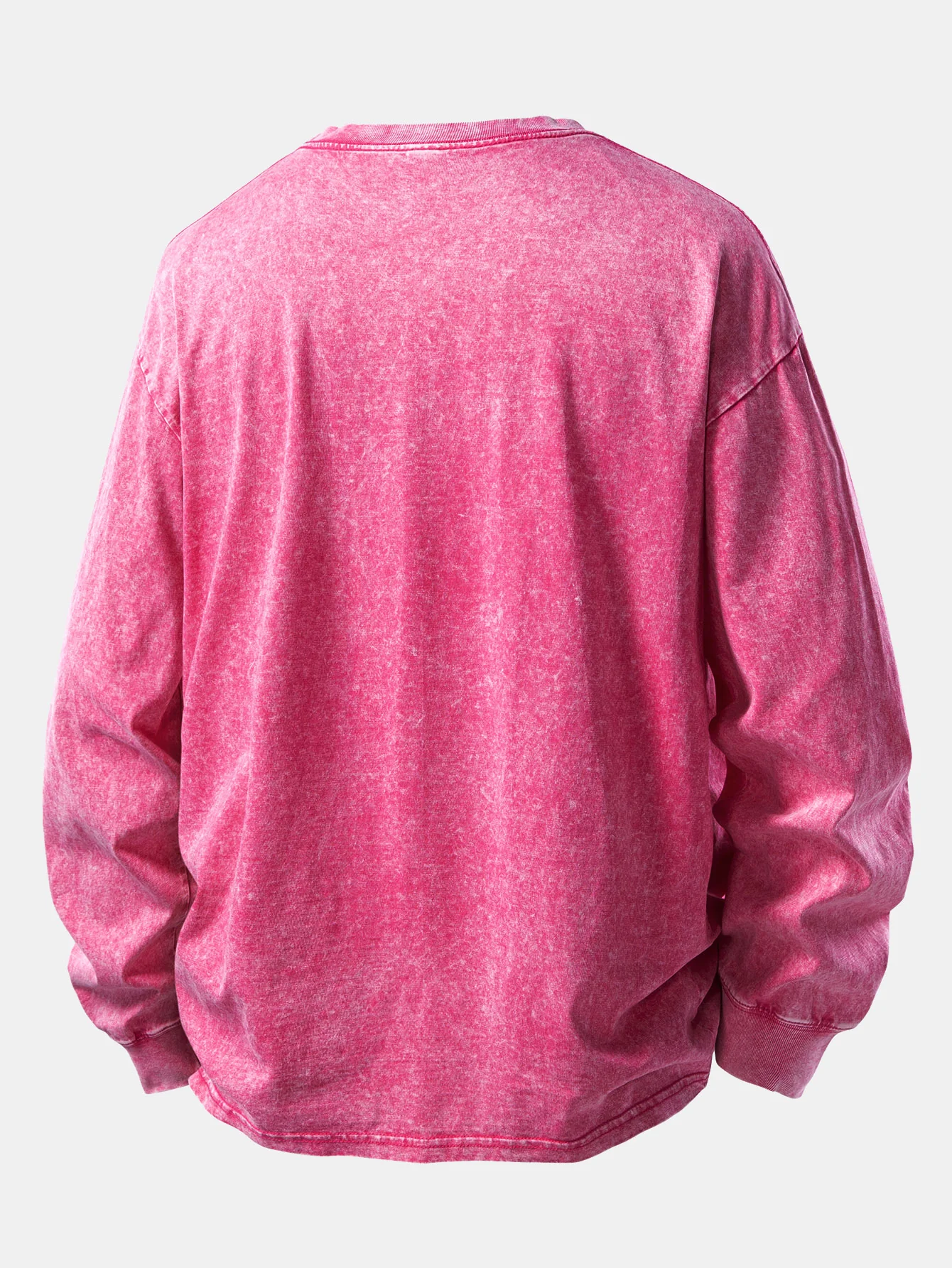 Relax Fit Long Sleeve Washed Distressed T-Shirt - Image 10