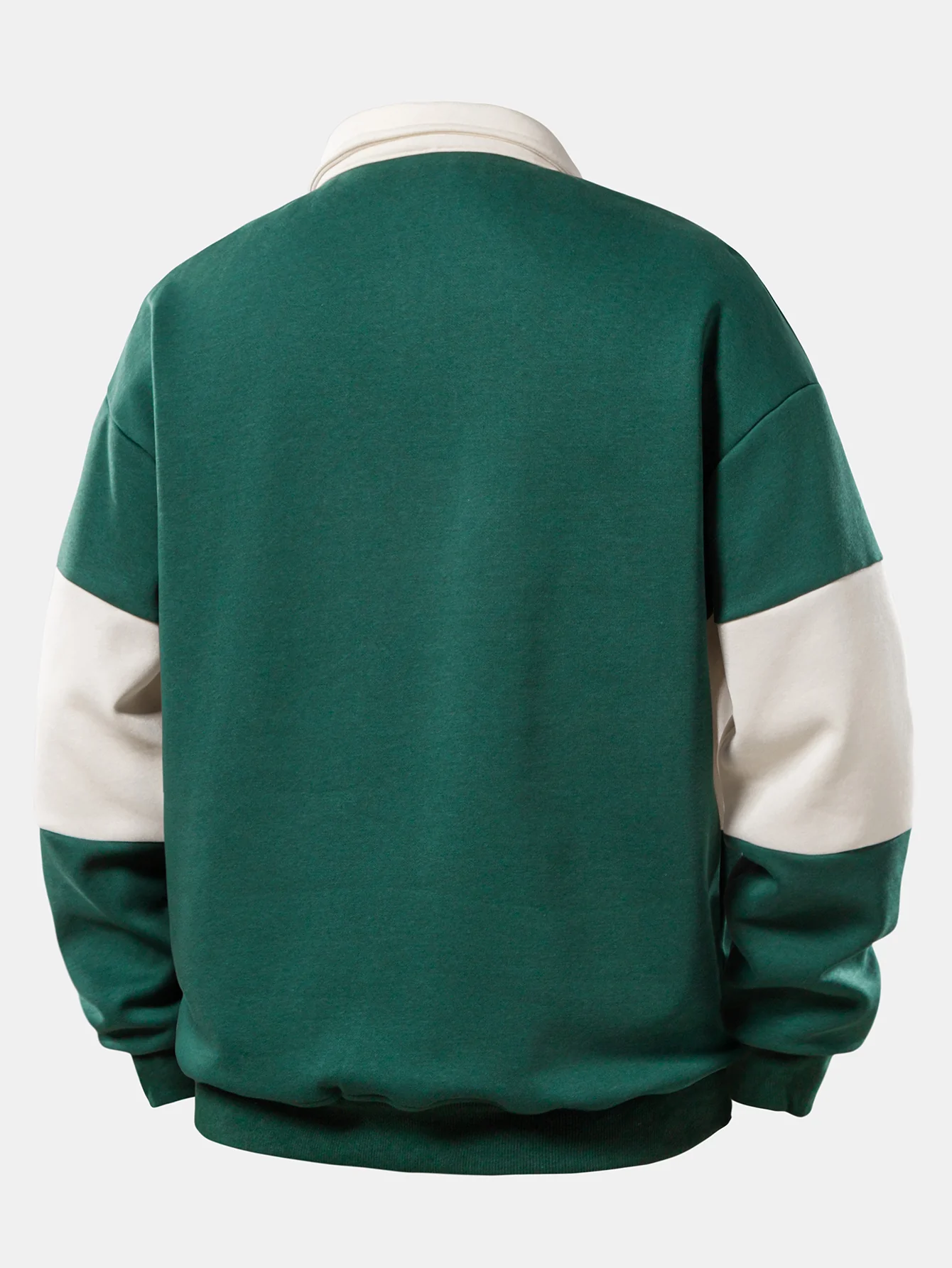 Relax Fit Los Angeles Print Farbe Block Poloshirts Kragen Sweatshirt - Image 2
