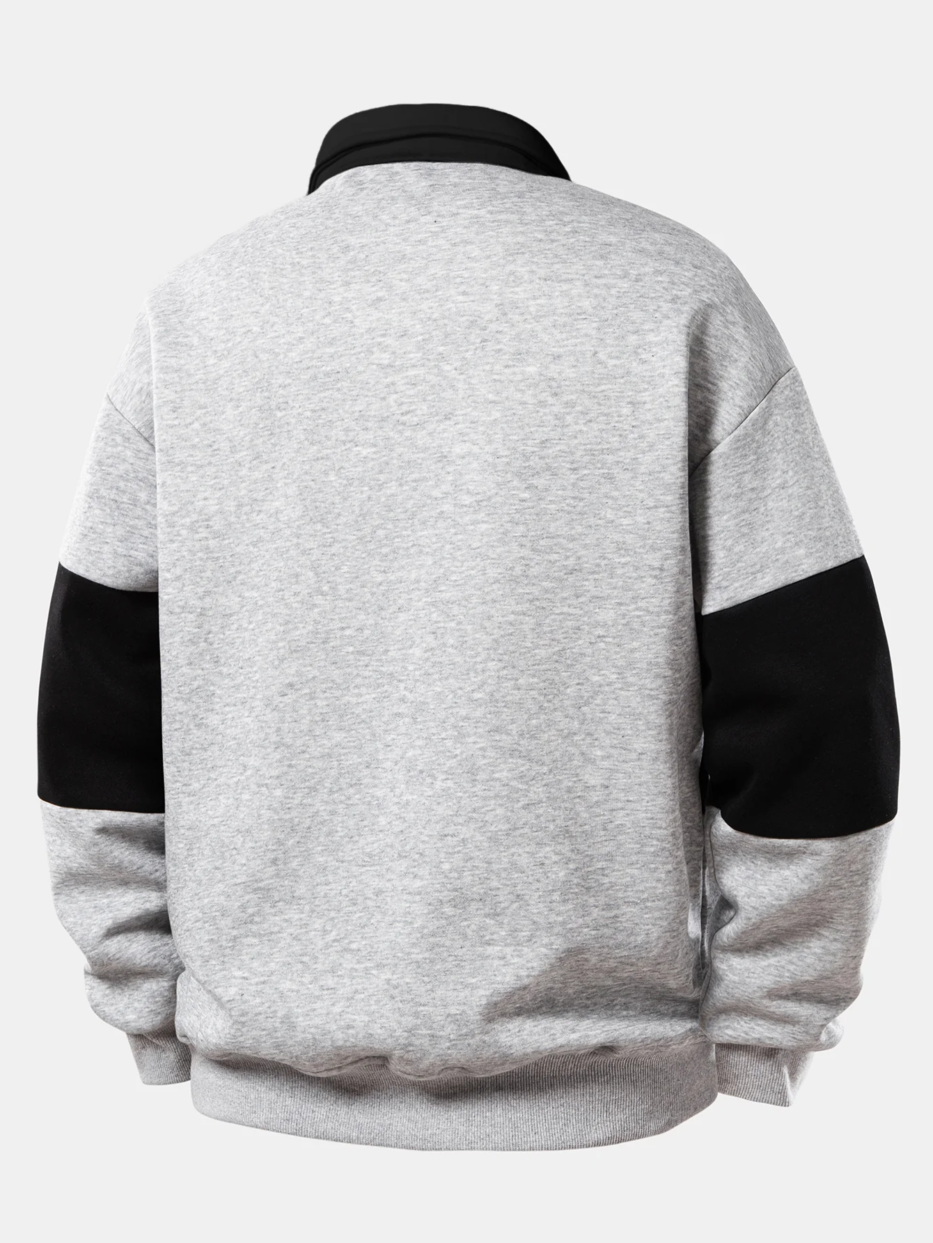 Relax Fit Los Angeles Print Farbe Block Poloshirts Kragen Sweatshirt - Image 6