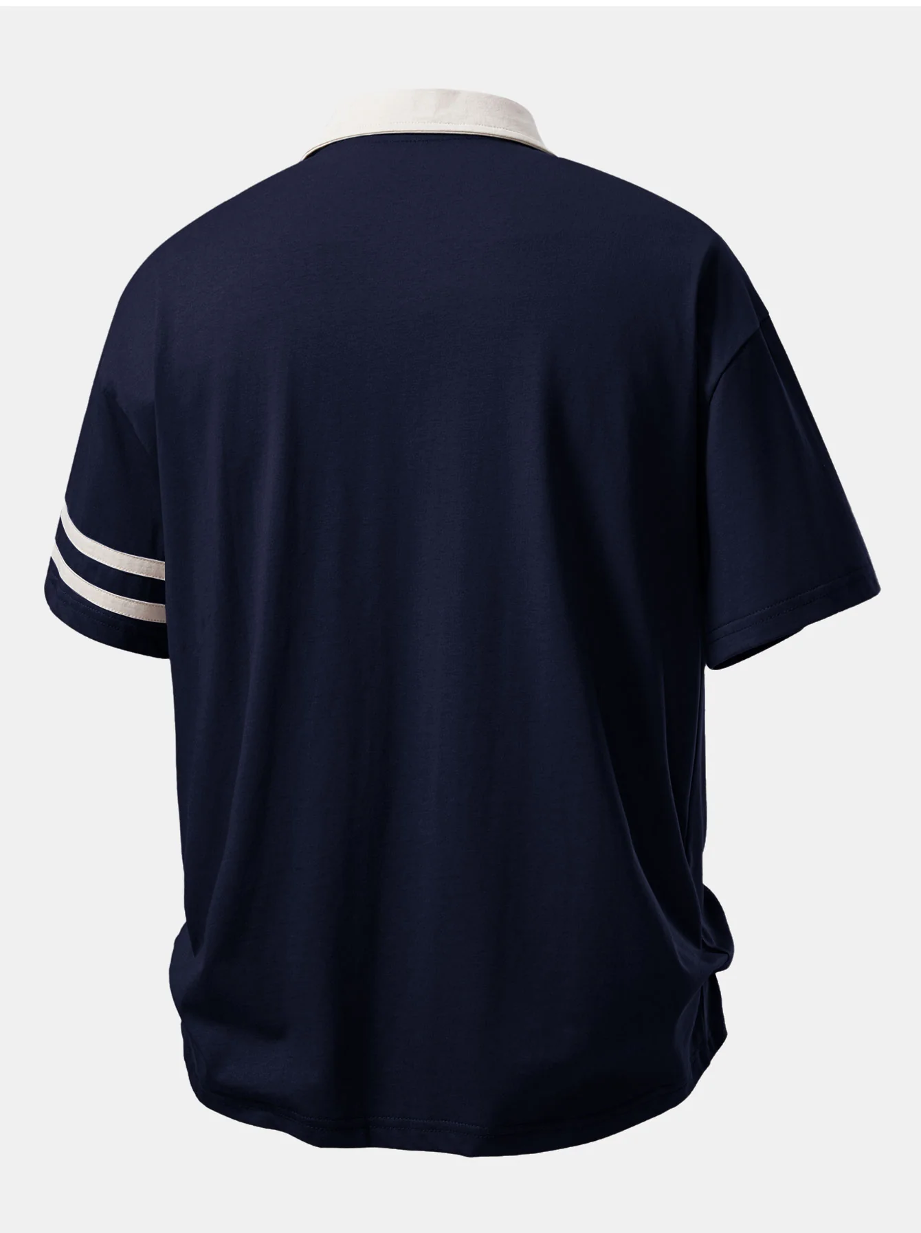 Relax Fit Milano Print Contrast Collar Polo Shirt - Image 6