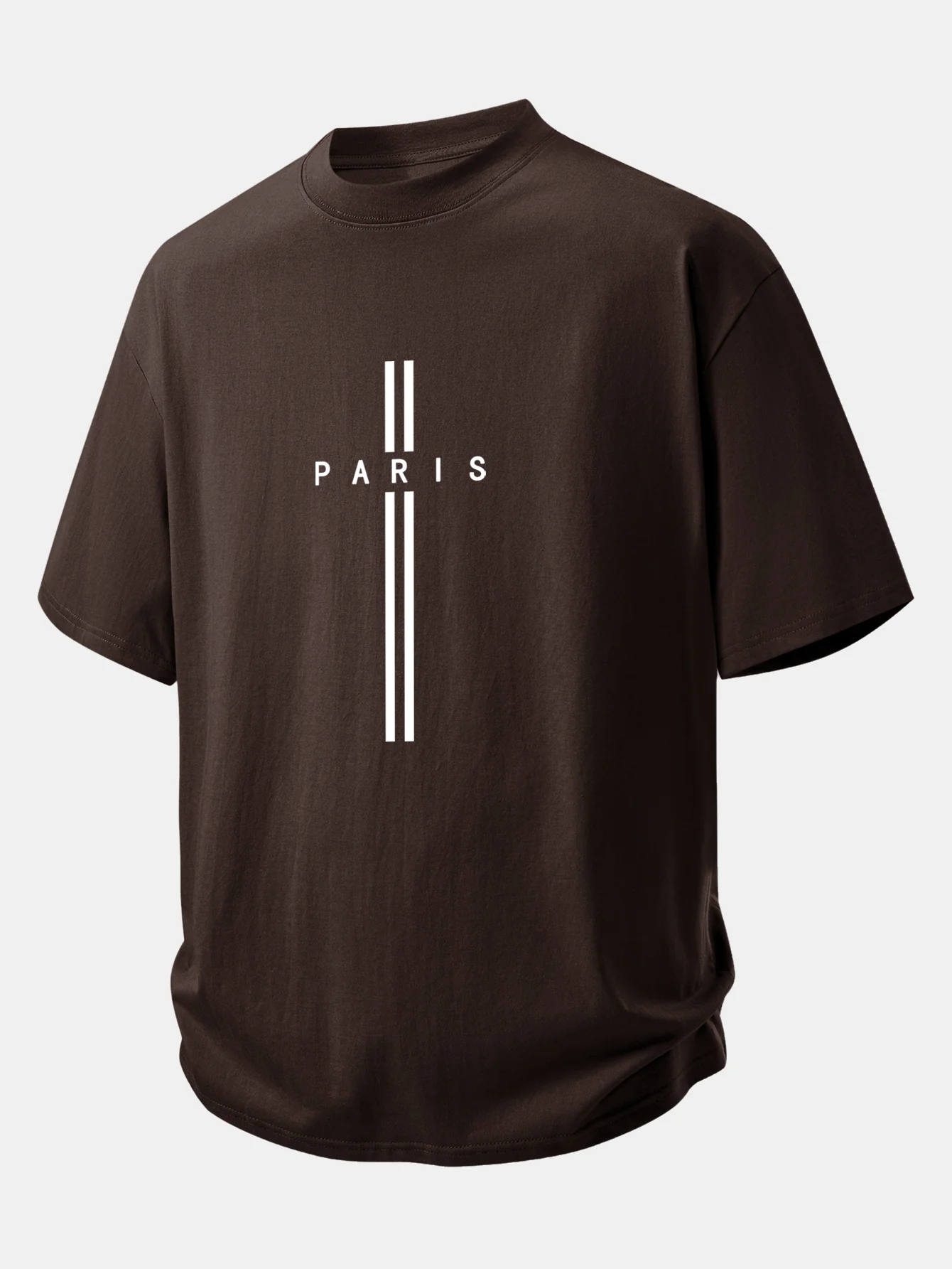Relax Fit Paris Stripe Print Cotton T-Shirt - Image 6