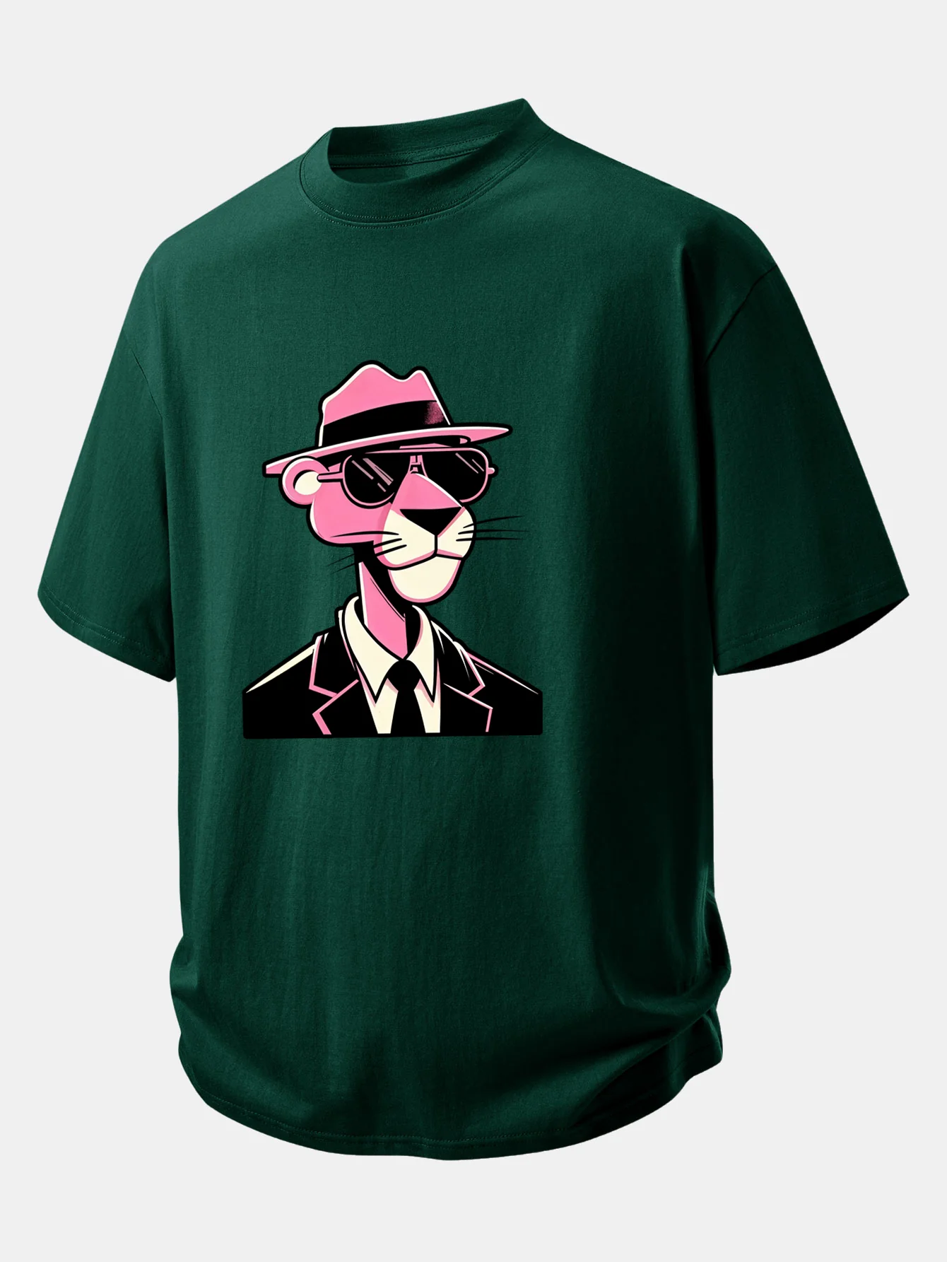 Relax Fit Pink Panther Gentleman Print Cotton T-Shirt - Image 10
