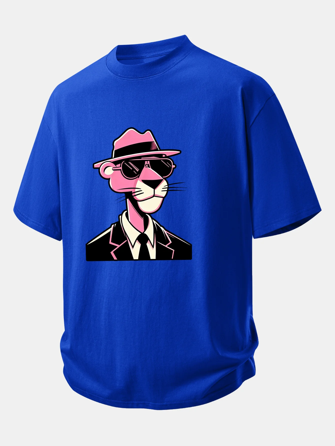 Relax Fit Pink Panther Gentleman Print Cotton T-Shirt - Image 9
