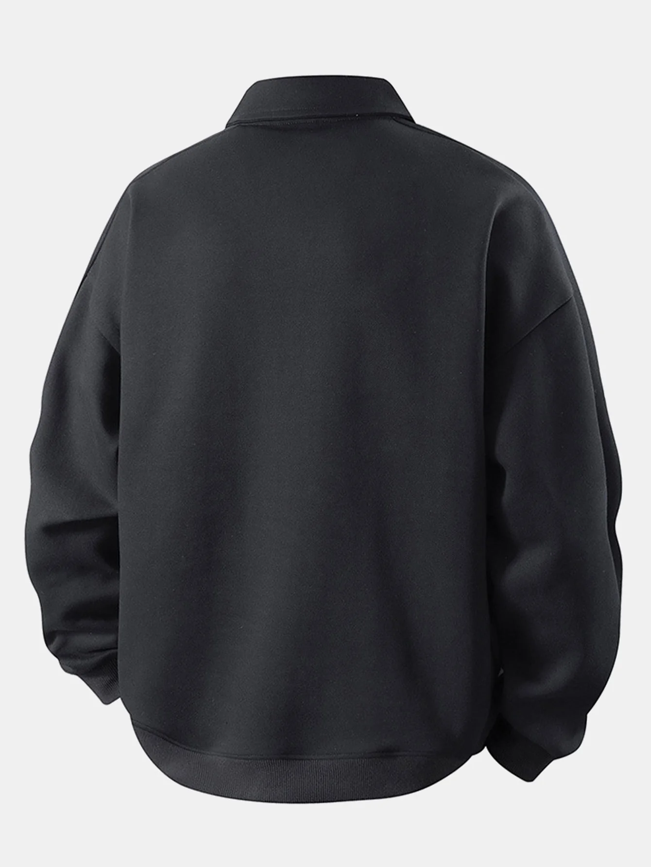 Sweatshirt mit Poloshirts-Kragen und Relaxed Fit - Image 2