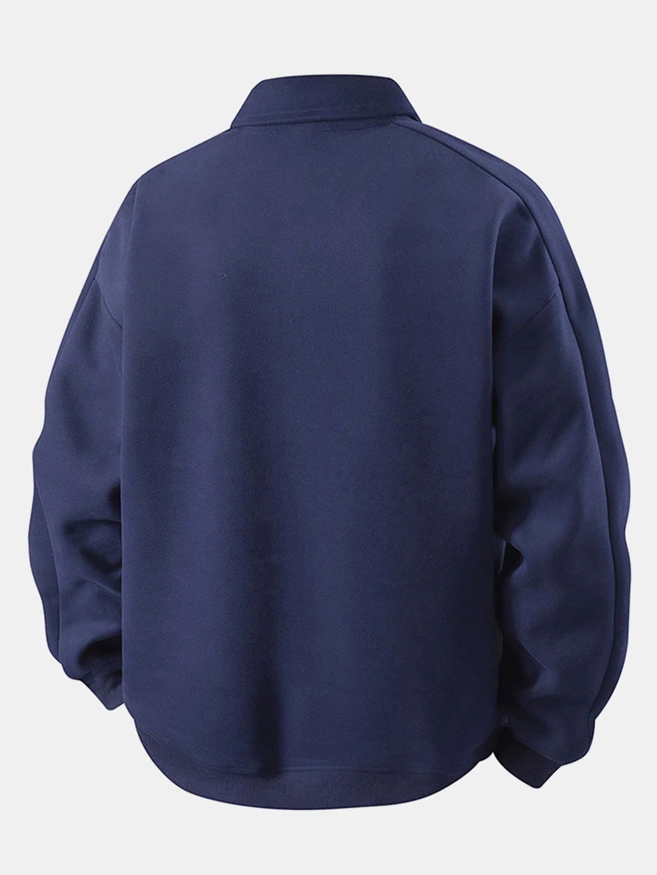 Sweatshirt mit Poloshirts-Kragen und Relaxed Fit - Image 4