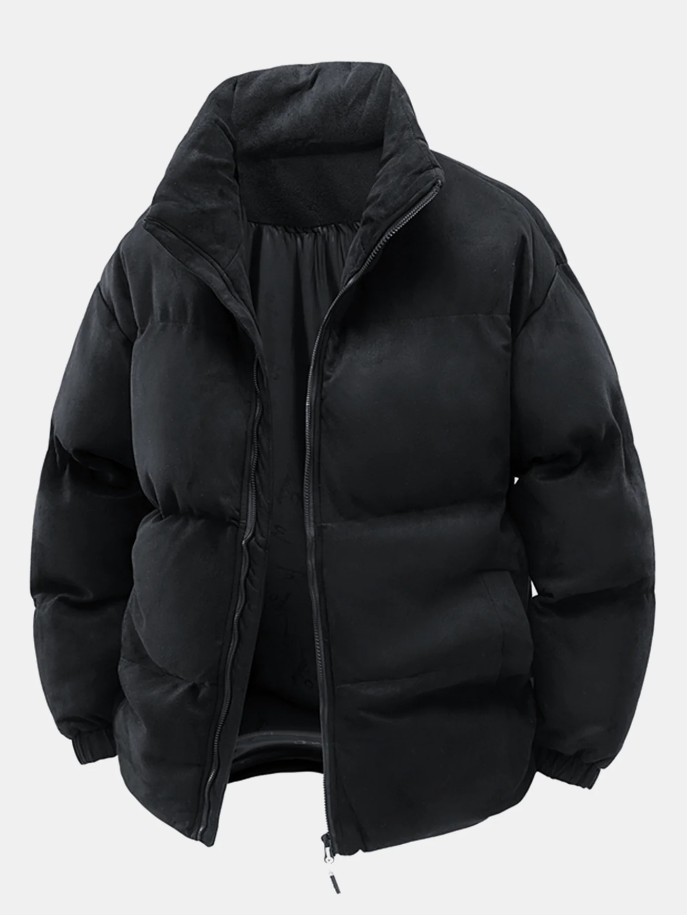 Suede Puffer Coat - Image 3