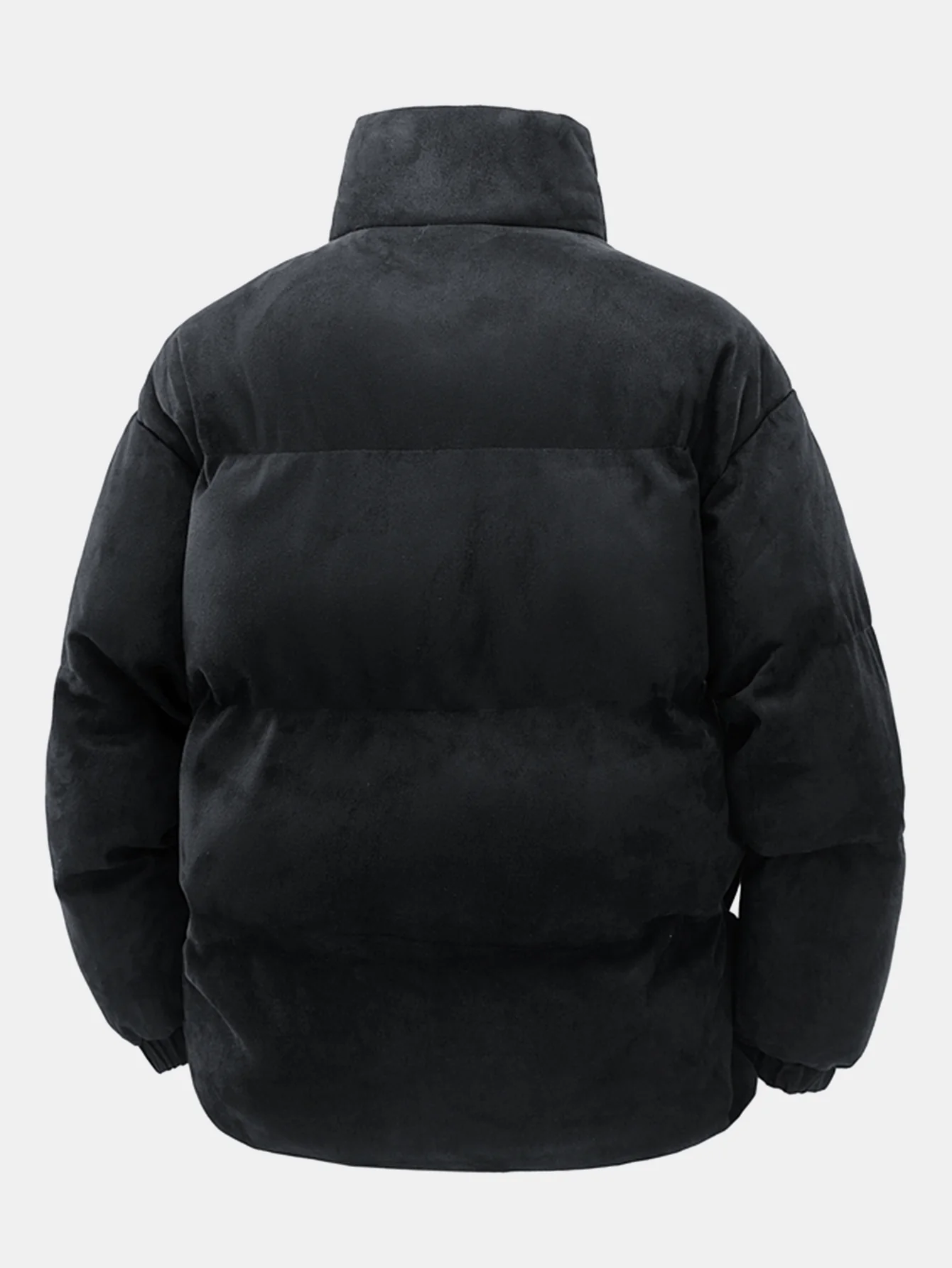 Suede Puffer Coat - Image 4