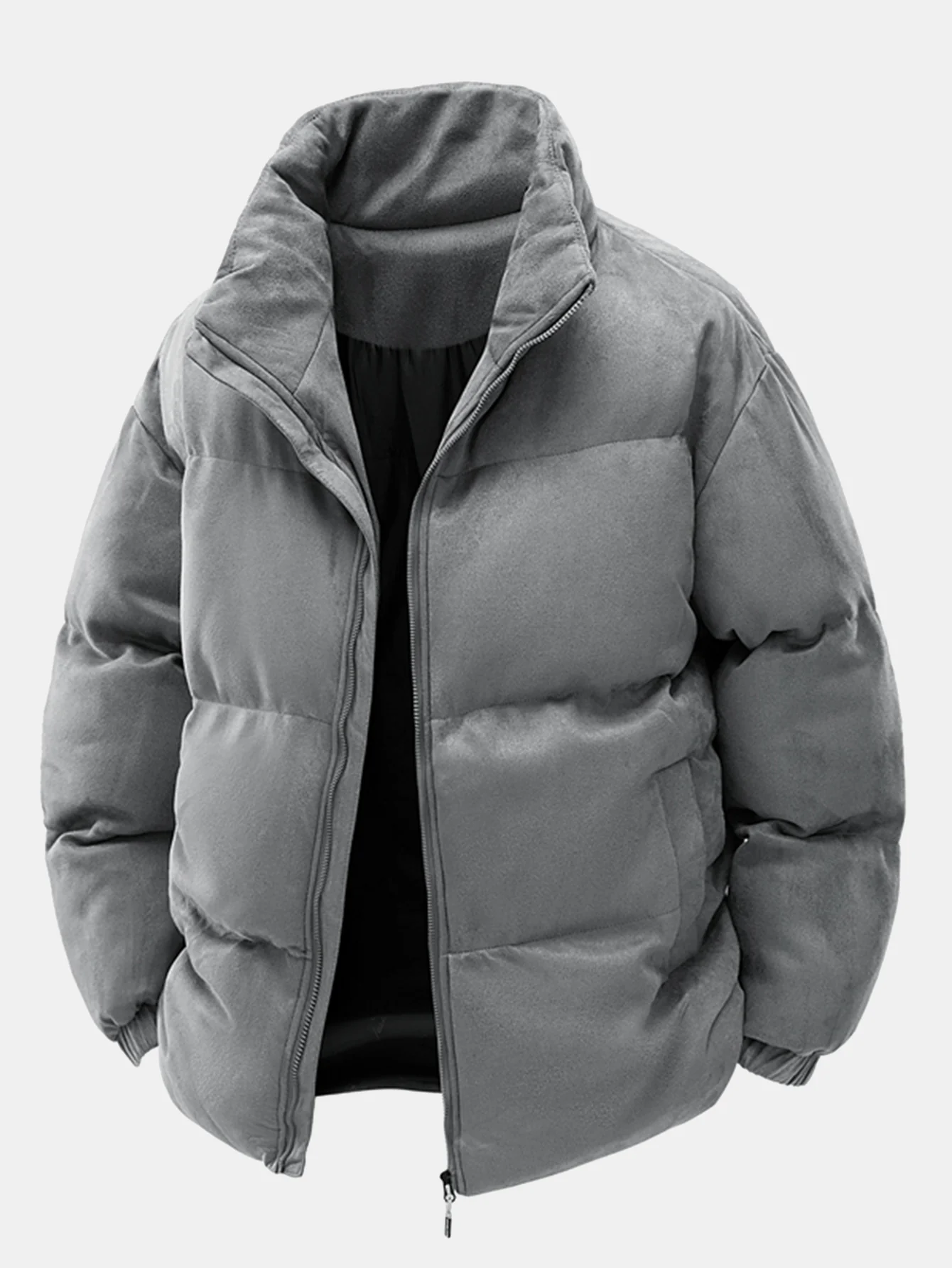 Suede Puffer Coat - Image 5