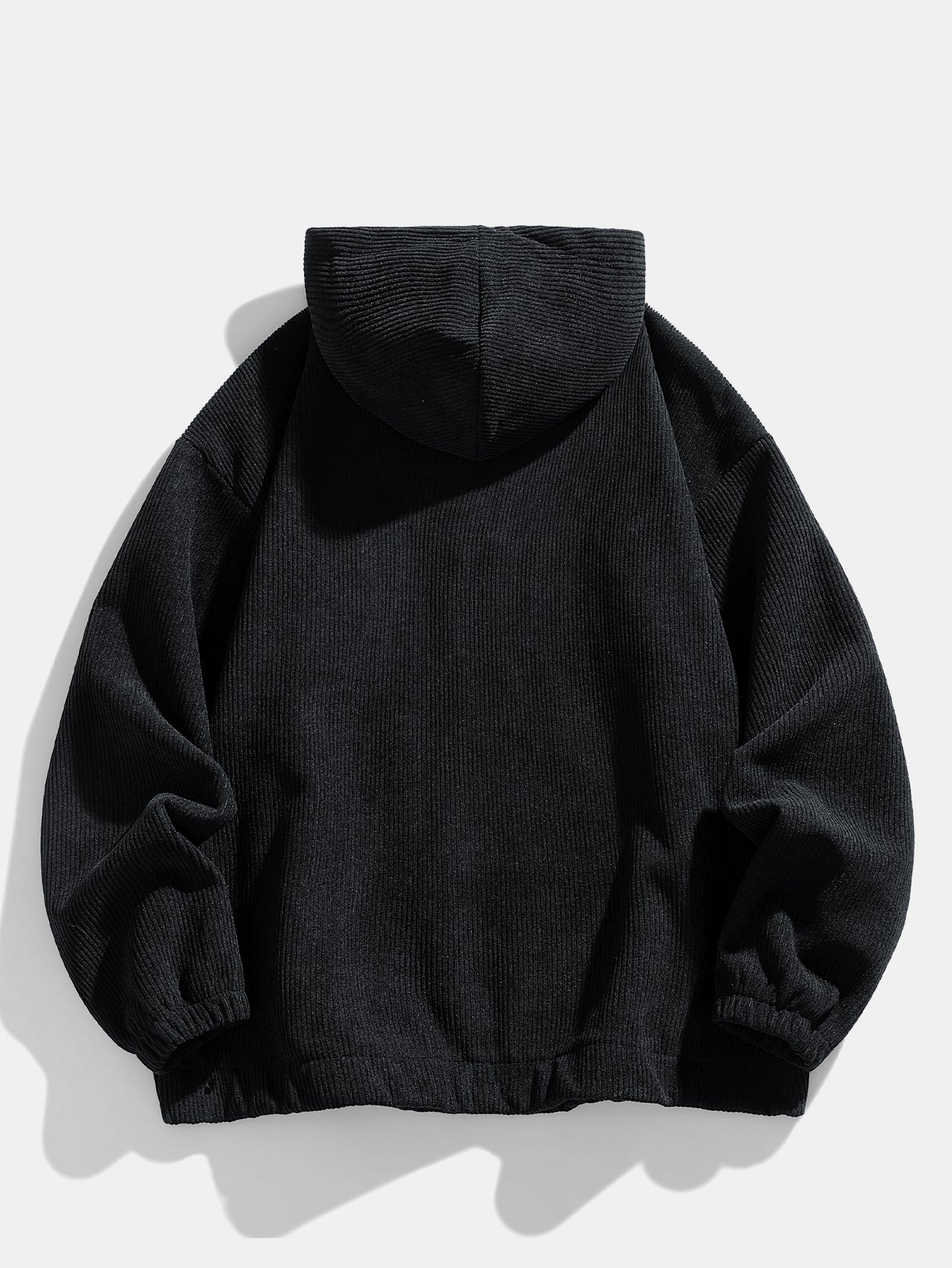 Relax Fit Corduroy Half-Zip Hooded Pullover - Image 4