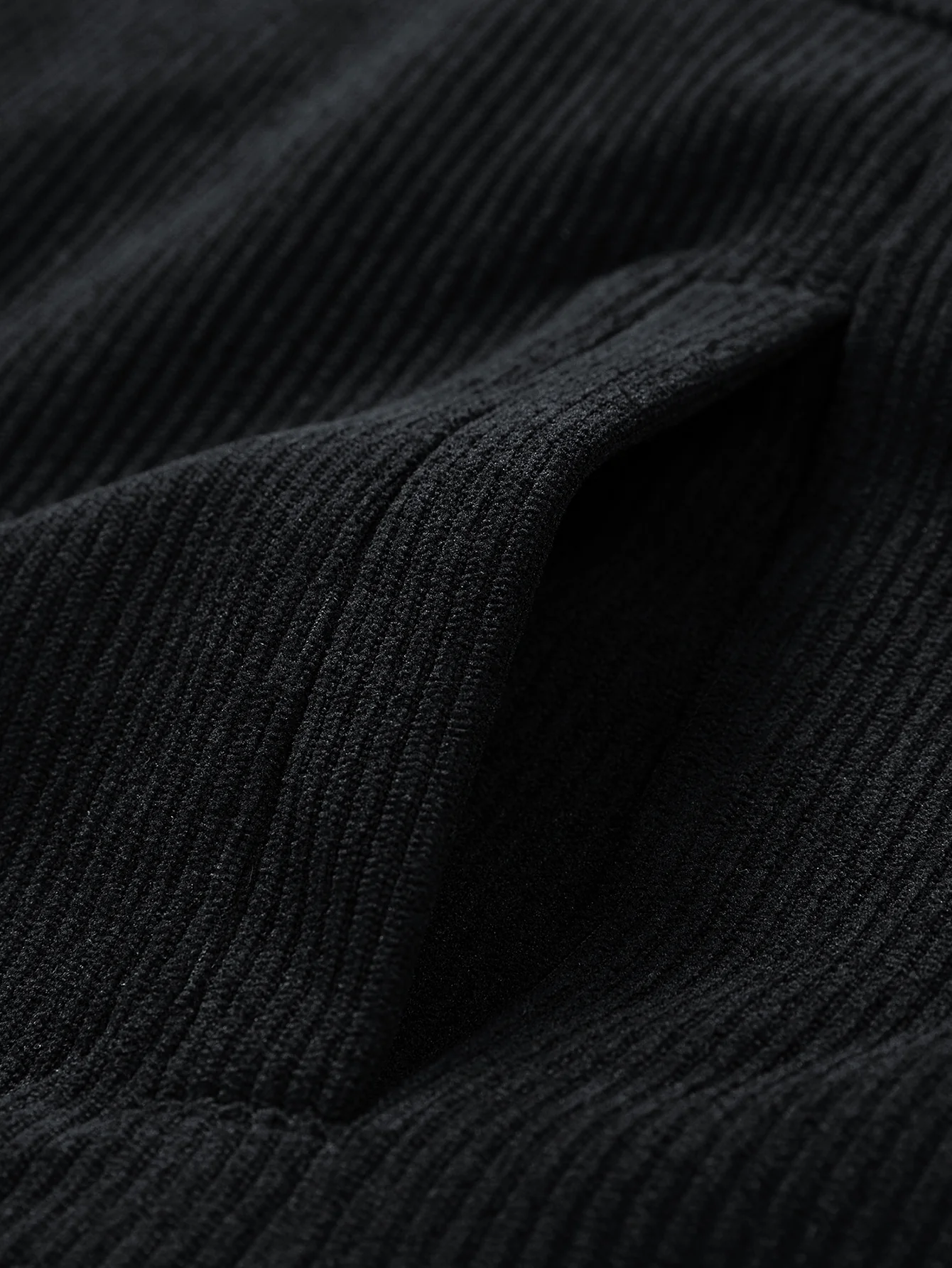 Relax Fit Corduroy Half-Zip Hooded Pullover - Image 7