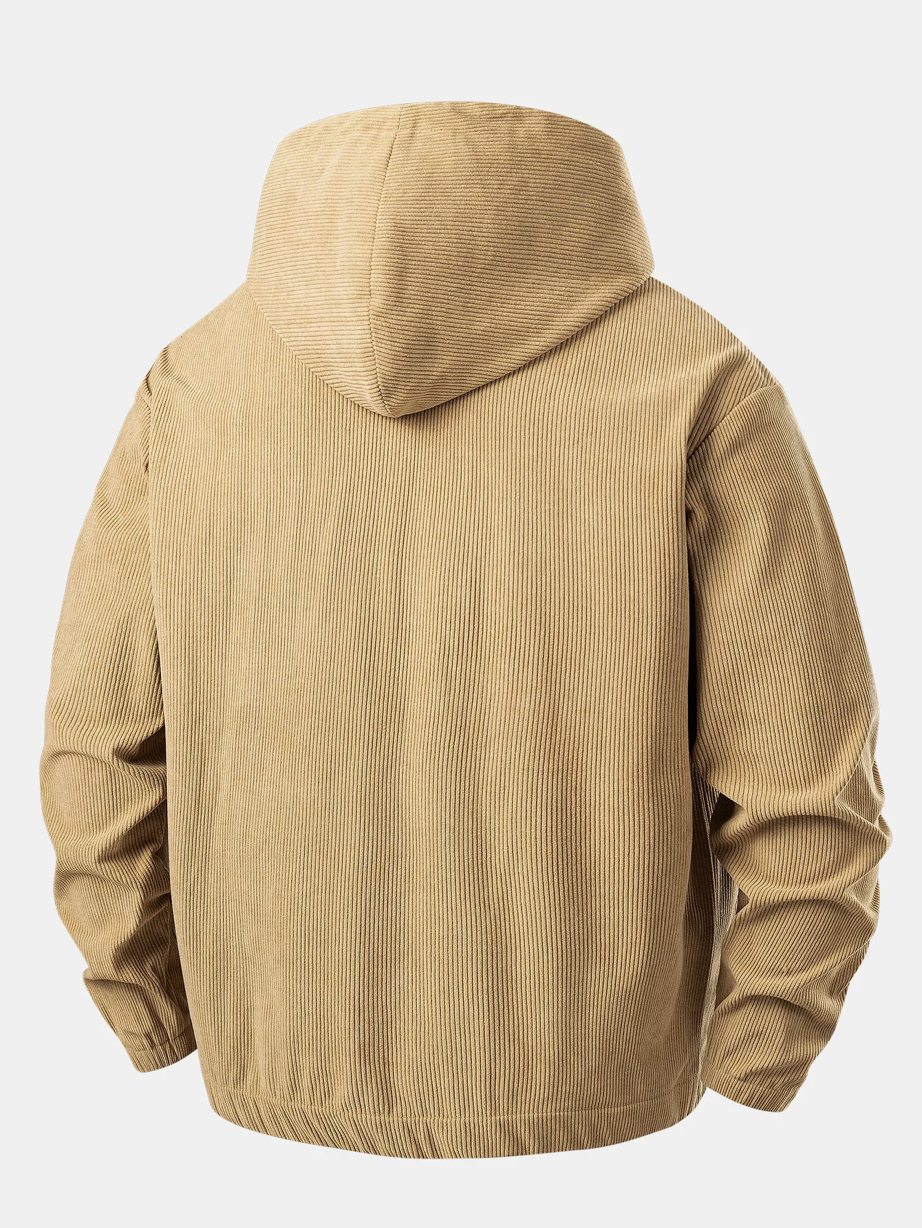 Relax Fit Quarter-Zip Corduroy Hoodie - Image 2