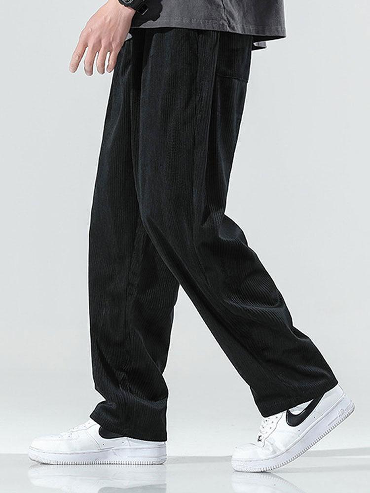 Relax Fit Quarter Zip Ethnic Geometric Patchwork Teddy Sweatshirt & Straight Leg Corduroy Pants - Image 8