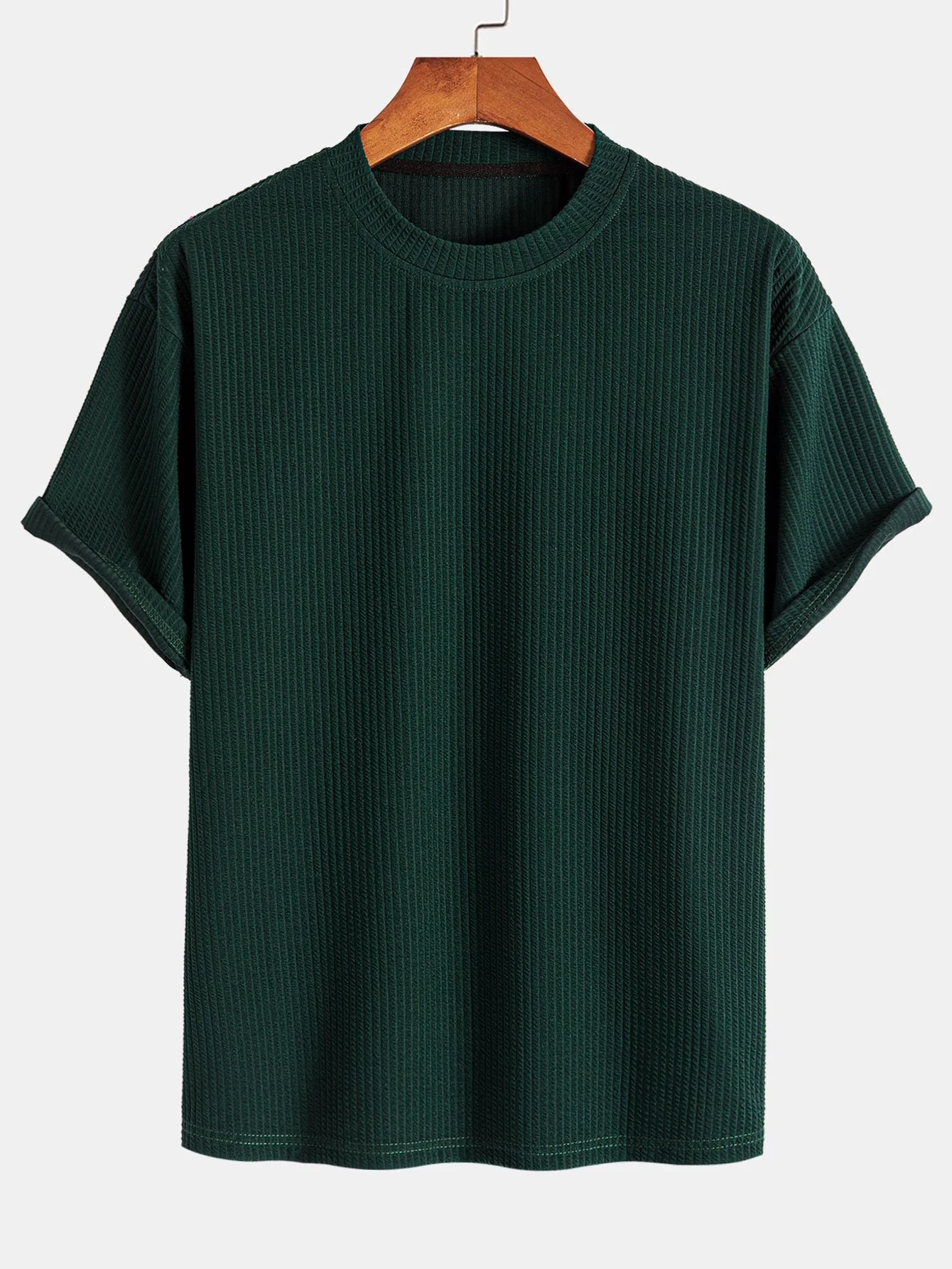 Relaxed Fit Ripp-T-Shirt & Ripp-Shorts mit Kordelzug - Image 5