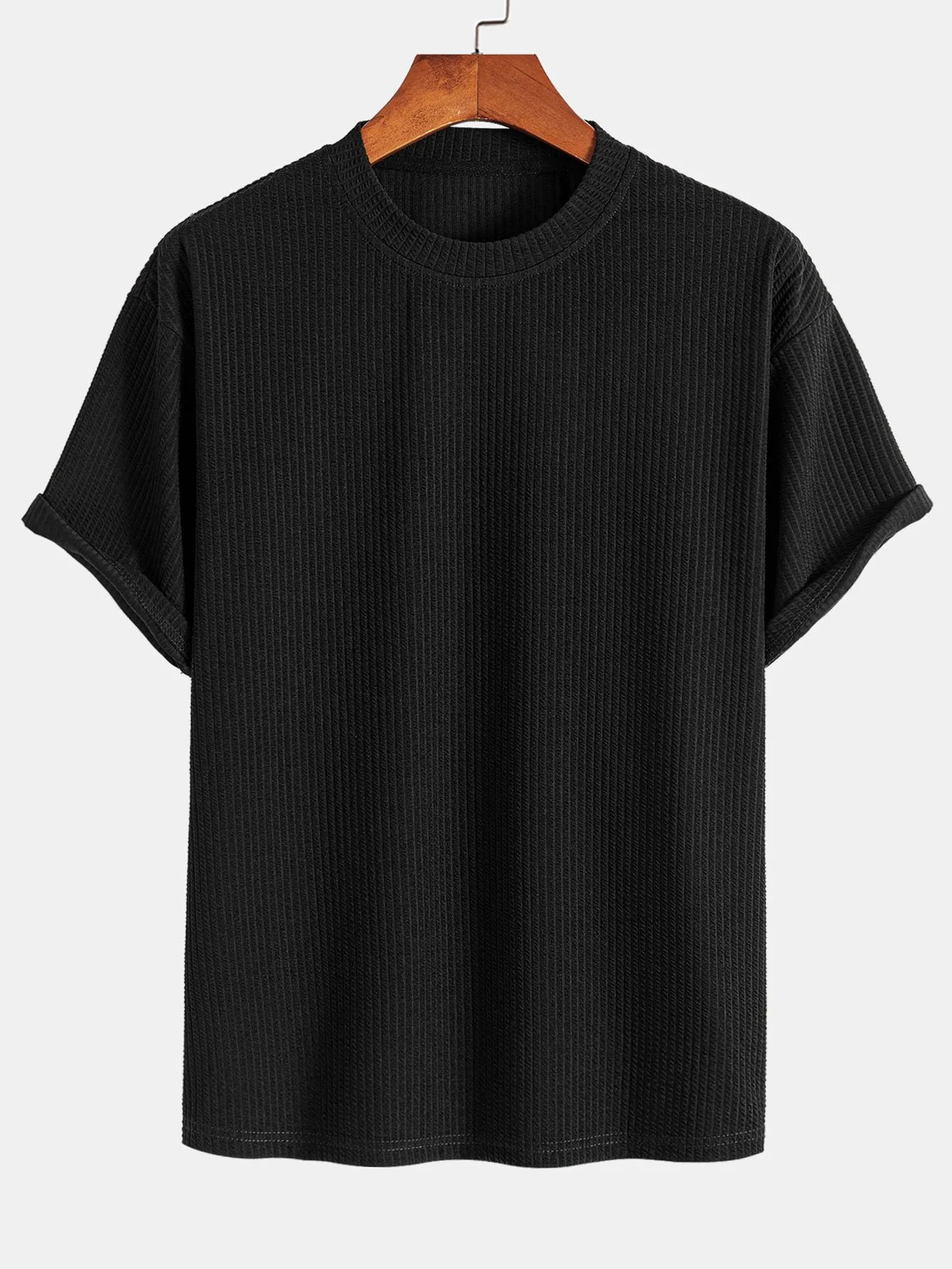 Relaxed Fit Ripp-T-Shirt & Ripp-Shorts mit Kordelzug - Image 8