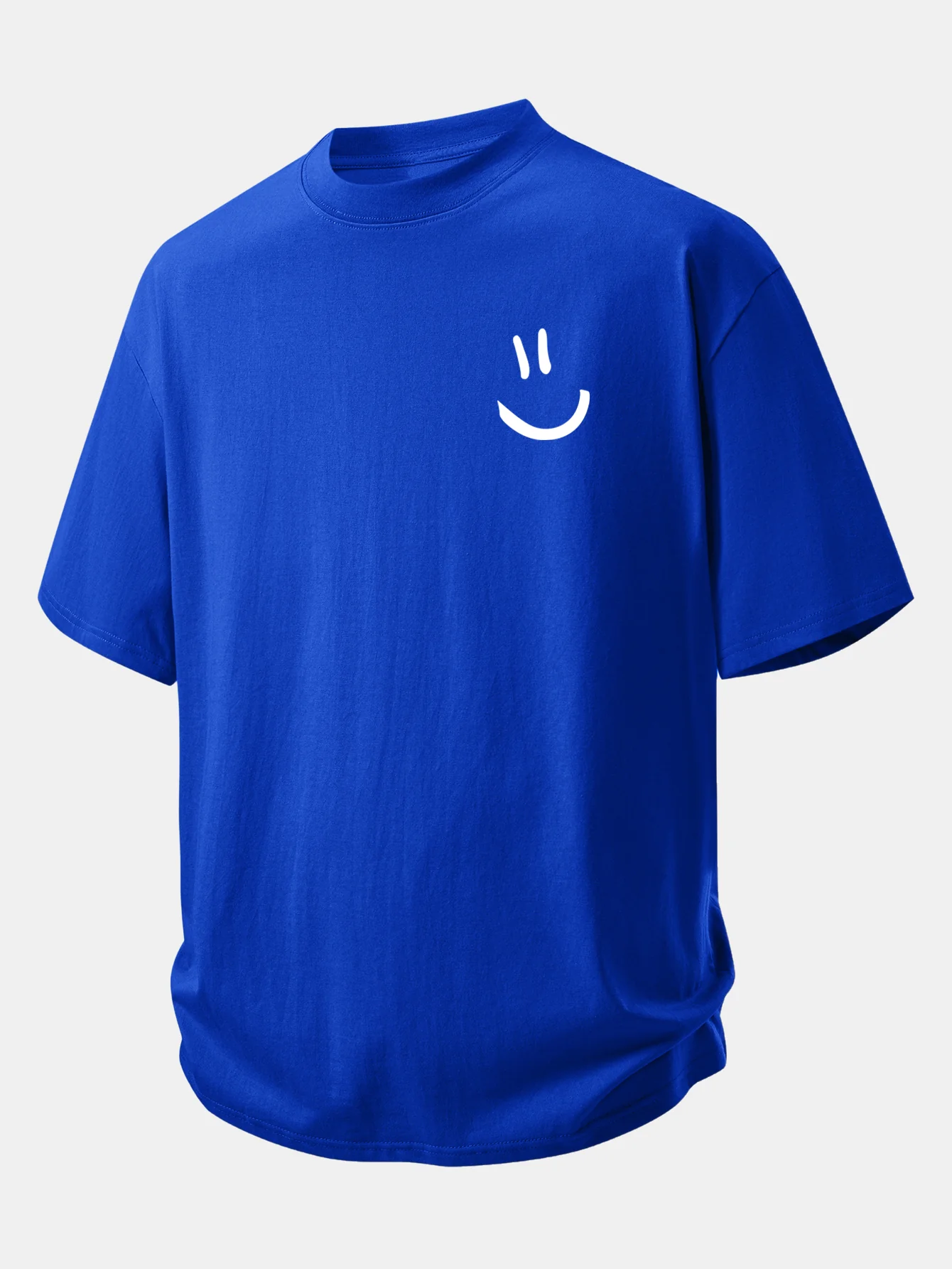 Relax Fit Smiley Face Print Cotton T-Shirt - Image 12