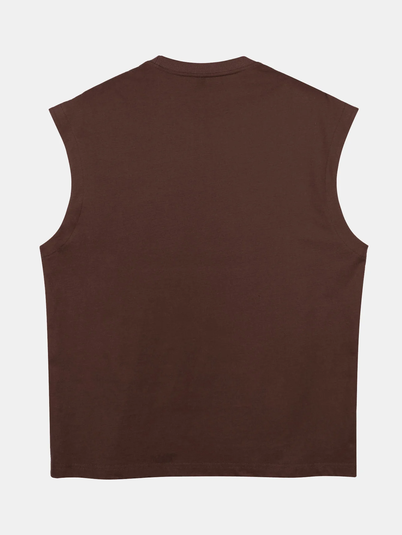 Entspannt sitzendes, einfarbiges Baumwoll-T-Shirt mit überschnittenen Schultern und ärmellos - Image 12