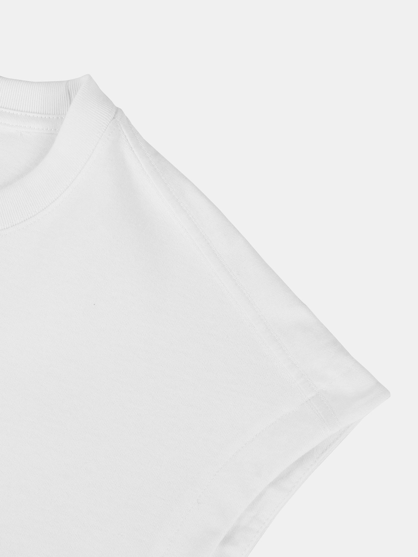 Entspannt sitzendes, einfarbiges Baumwoll-T-Shirt mit überschnittenen Schultern und ärmellos - Image 19