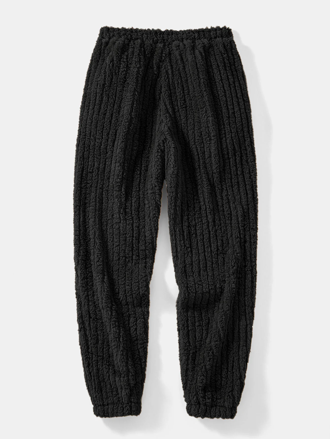 Relax Fit Stripe Kangaroo Pocket Teddy Hoodie & Jogger Pants - Image 10