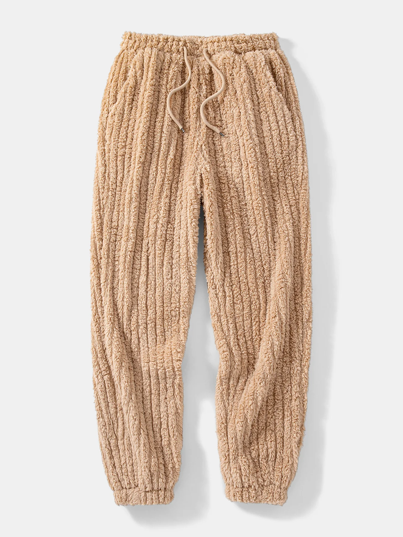 Relax Fit Stripe Kangaroo Pocket Teddy Hoodie & Jogger Pants - Image 7