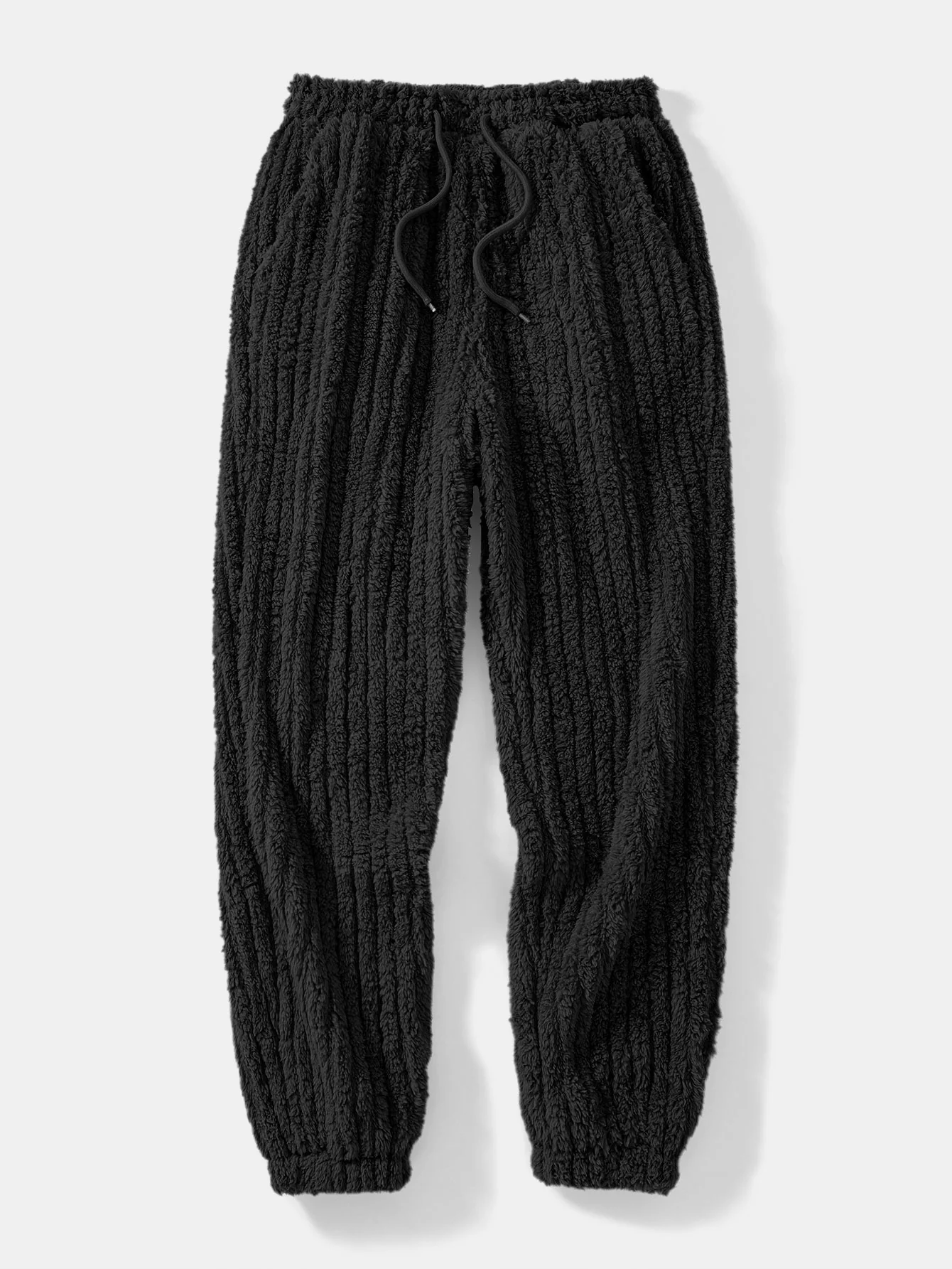 Relax Fit Stripe Kangaroo Pocket Teddy Hoodie & Jogger Pants - Image 9