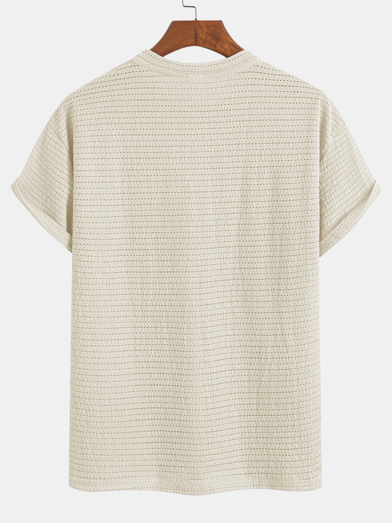 Entspannt sitzendes gestreiftes strukturiertes T-Shirt - Image 11