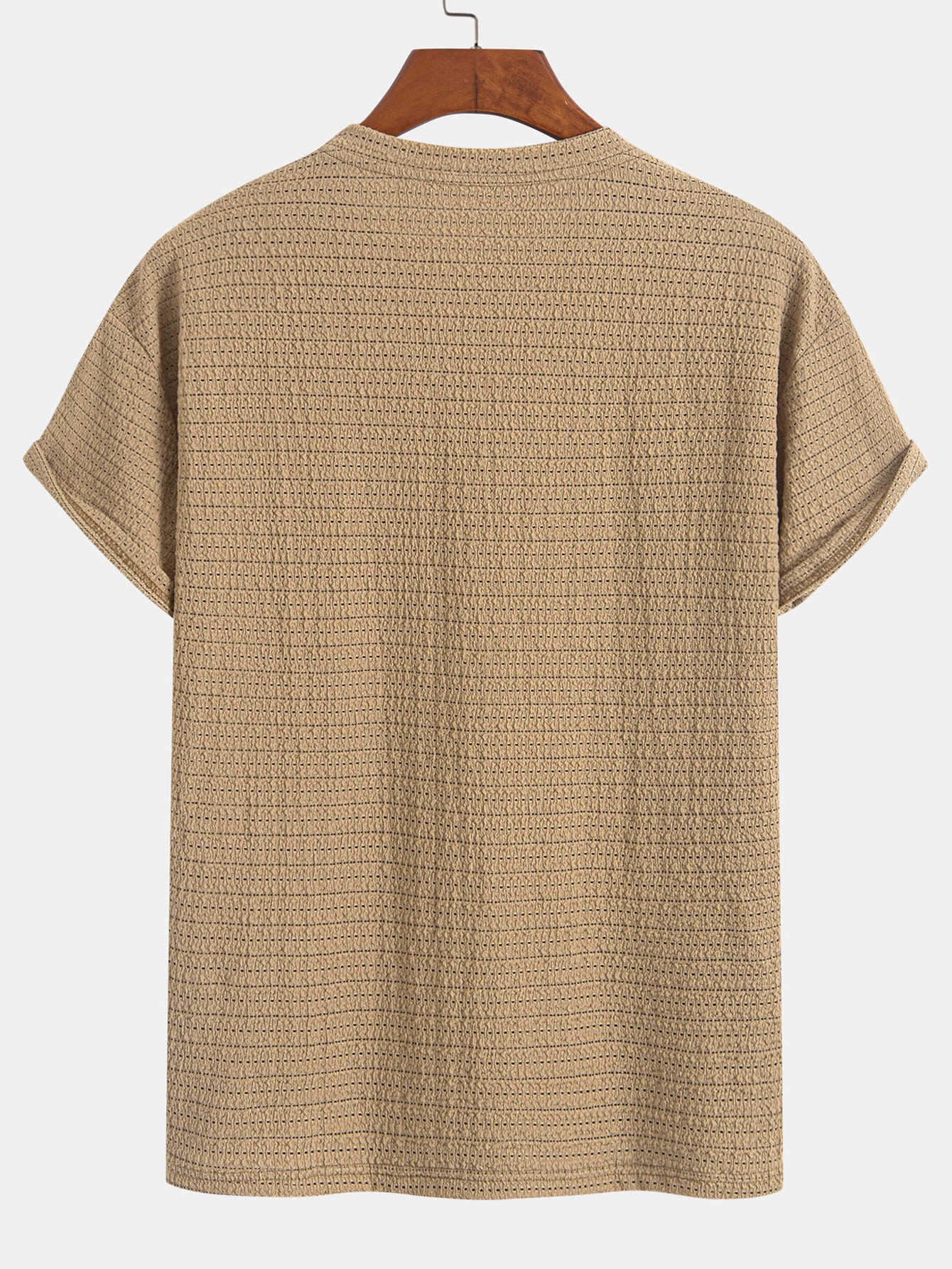 Entspannt sitzendes gestreiftes strukturiertes T-Shirt - Image 2