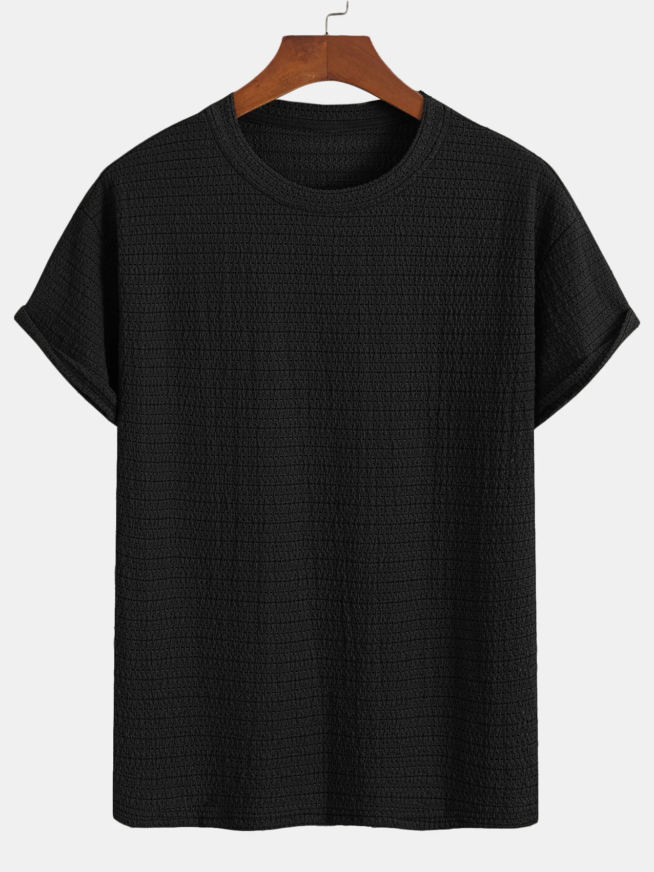 Entspannt sitzendes gestreiftes strukturiertes T-Shirt - Image 3