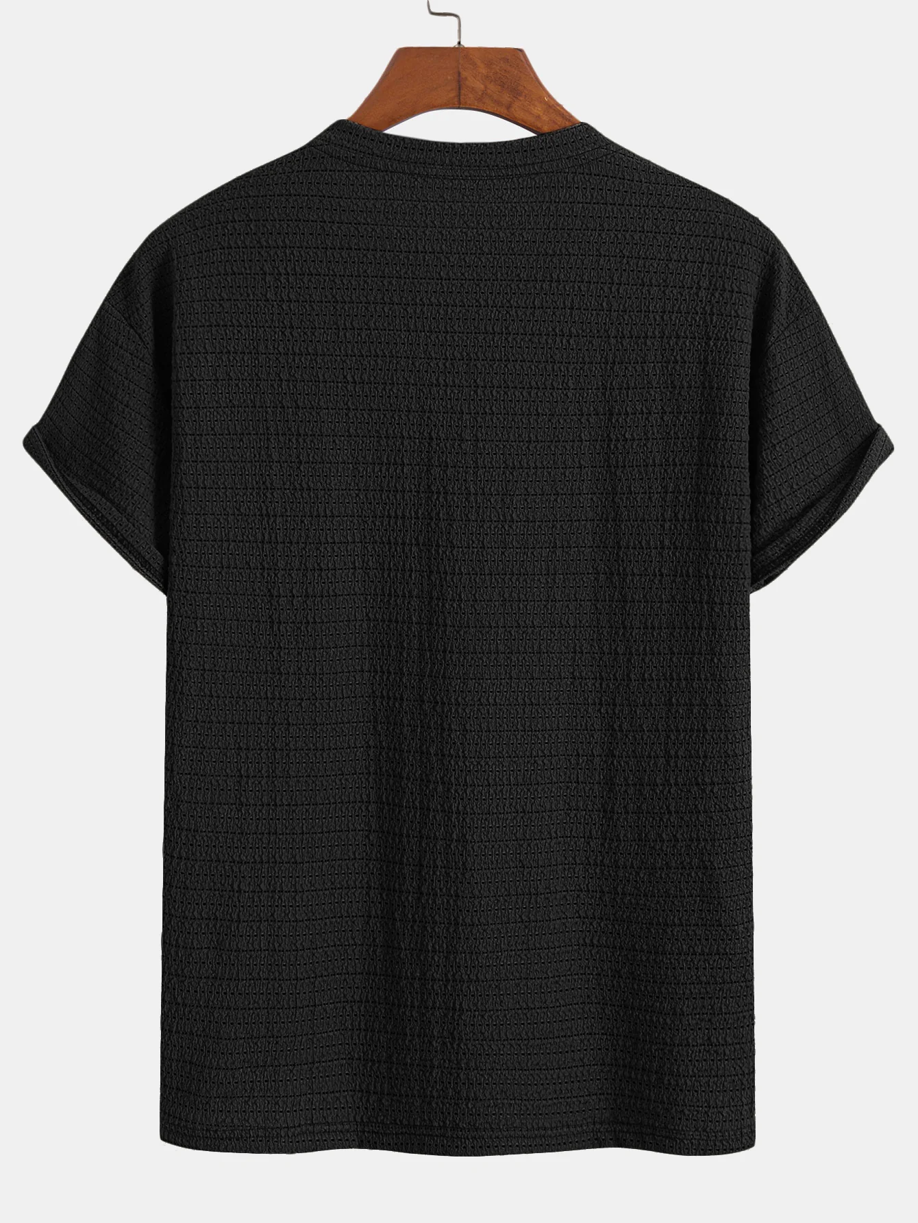 Entspannt sitzendes gestreiftes strukturiertes T-Shirt - Image 4